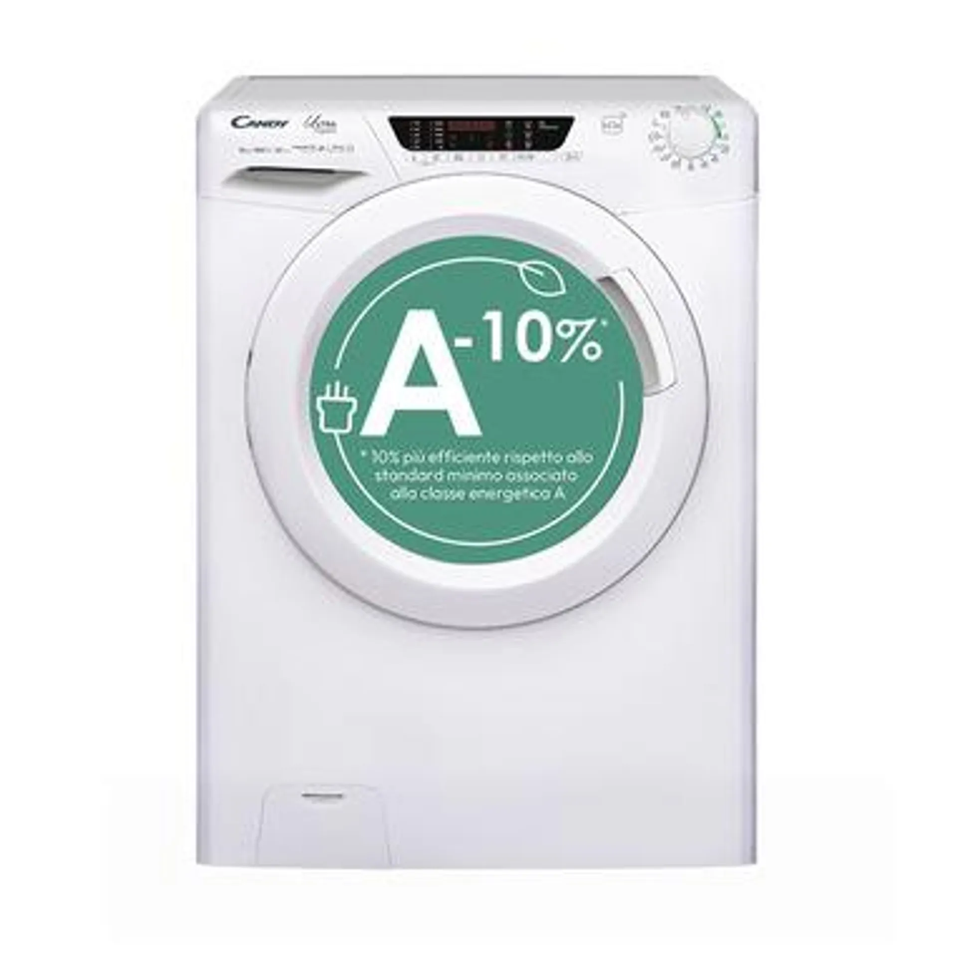 Candy Ultra Hygiene, Lavatrice 10kg, Classe A-10%, 1400 giri, Bianco, HES14104TWM6/1-S