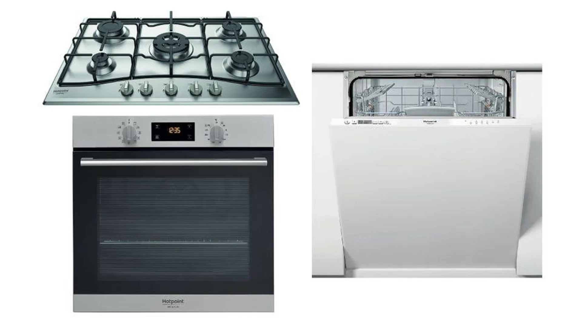 Hotpoint Trittico 75 cm con lavastoviglie