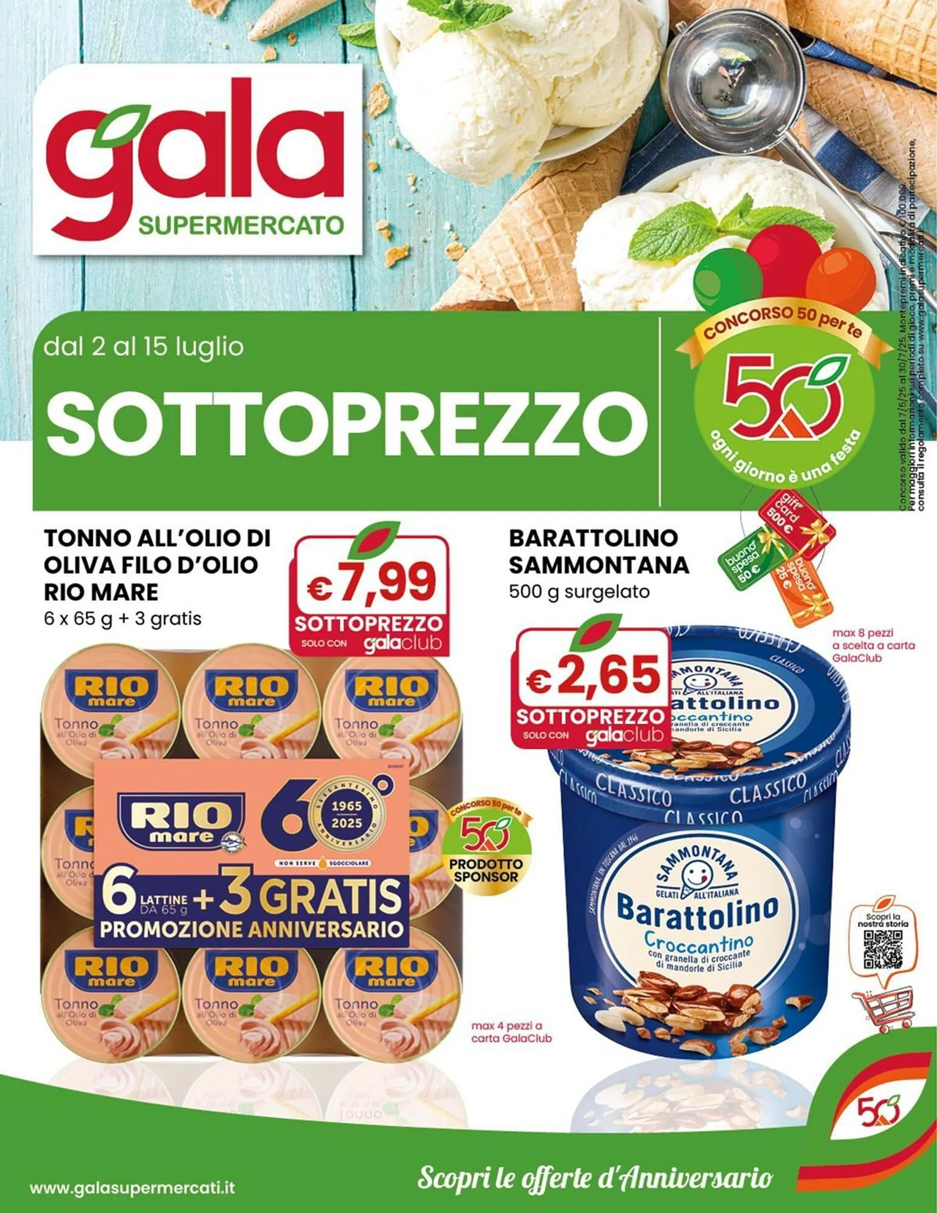 Volantino Gala Supermercati da 2 luglio a 15 luglio di 2025 - Pagina del volantino 1