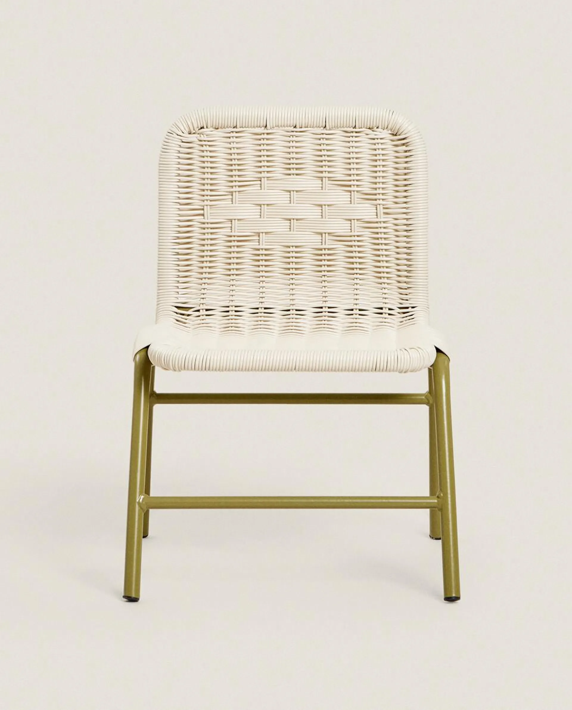 CHILDREN'S WOVEN-BACK METAL CHAIR