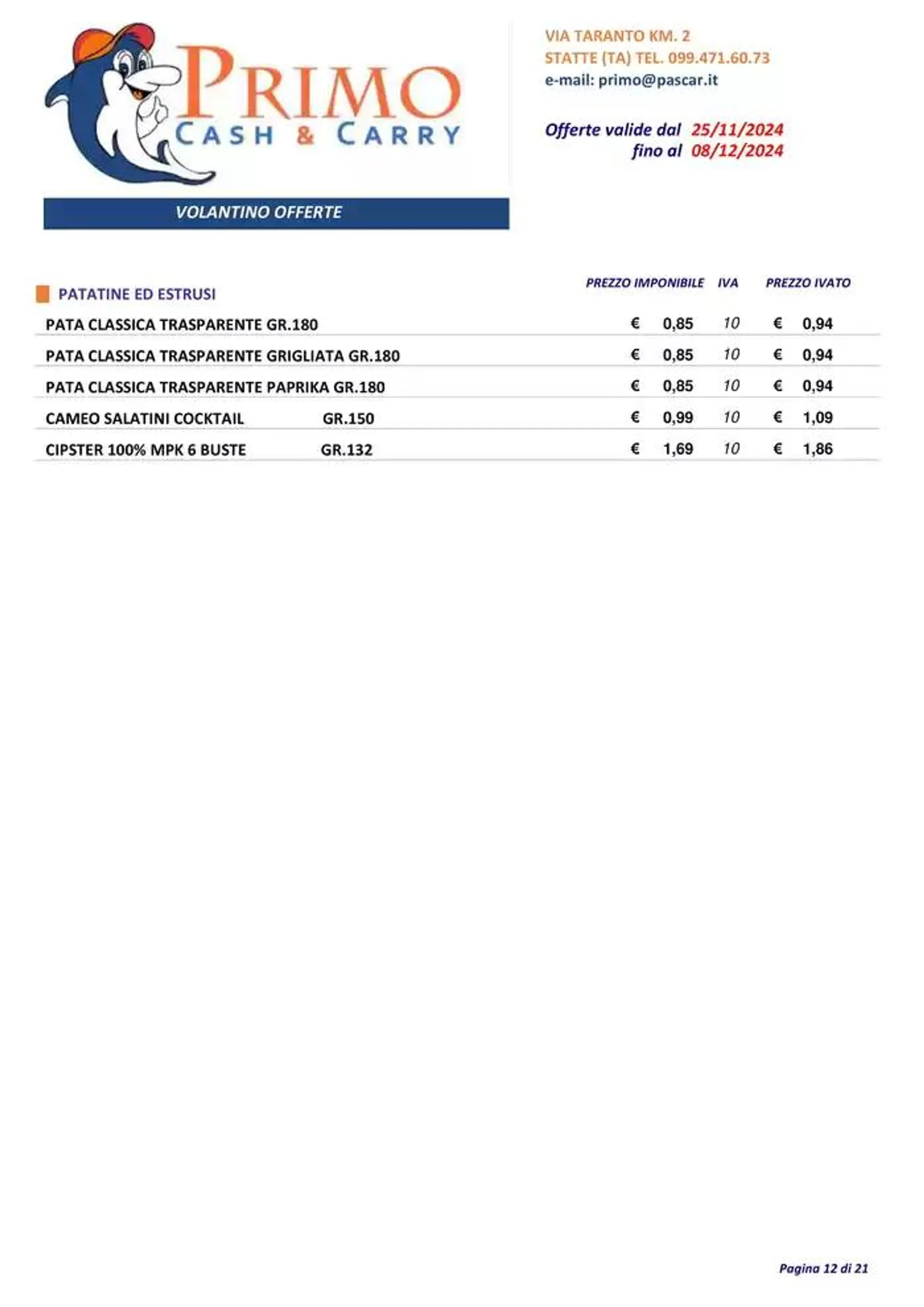 Offerte valide dal 25/11 fino al 08/12 da 27 novembre a 8 dicembre di 2024 - Pagina del volantino 12