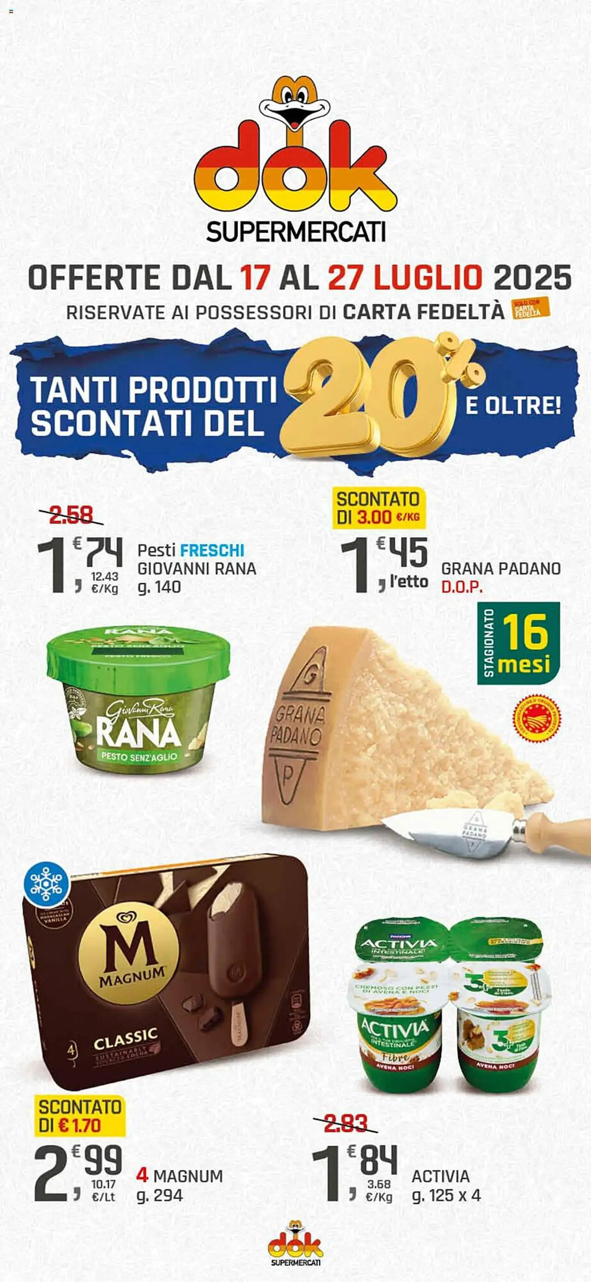 Volantino Supermercati Dok da 17 luglio a 27 luglio di 2025 - Pagina del volantino 1