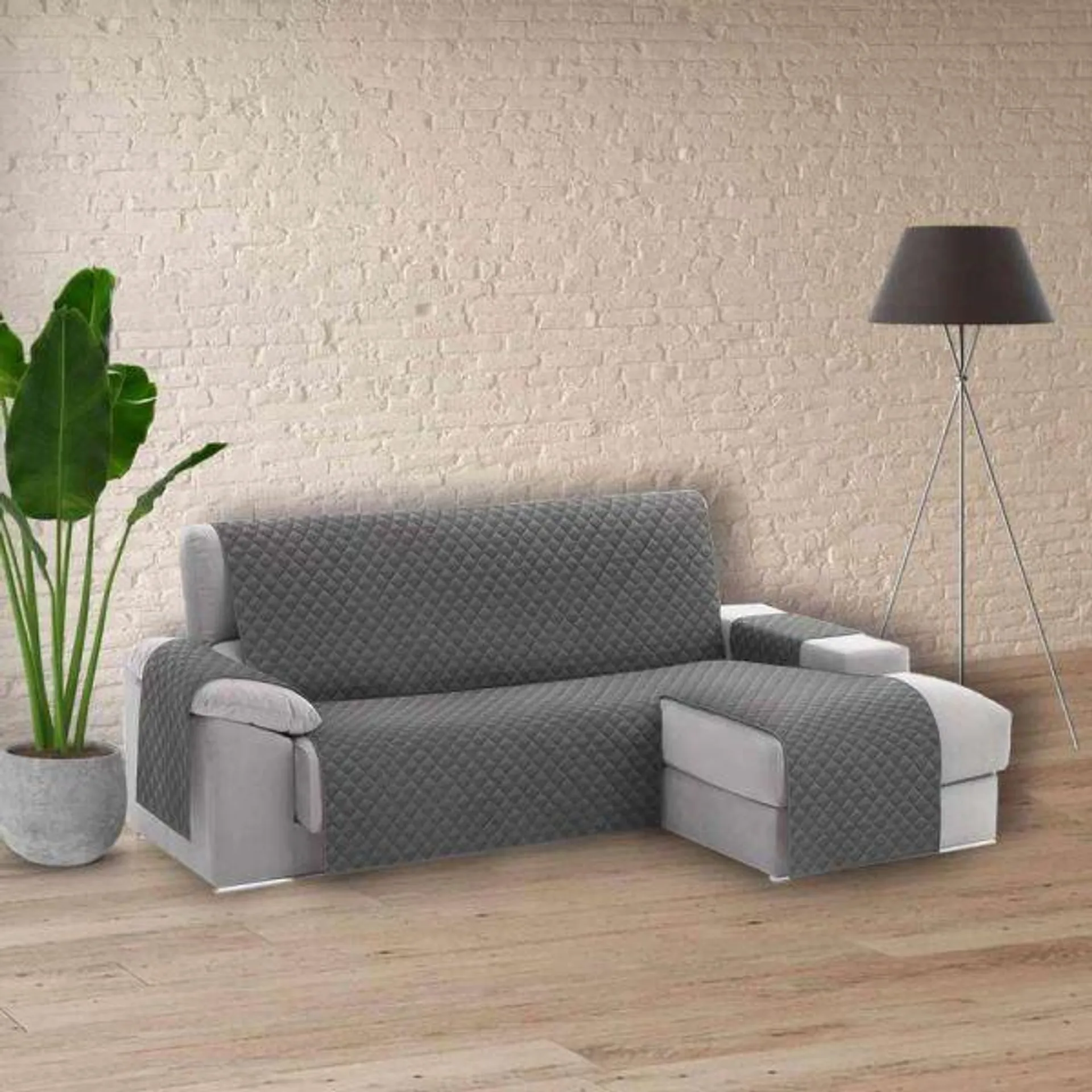 IRGE COPRIDIVANO CHAISE LONG 2 POSTI GRIGIO SCURO