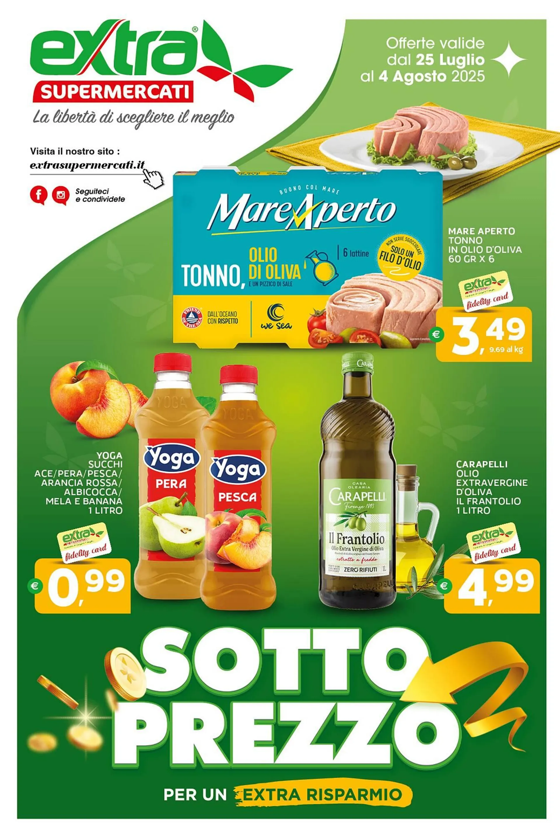 Volantino Extra Supermercati da 25 luglio a 4 agosto di 2025 - Pagina del volantino 1