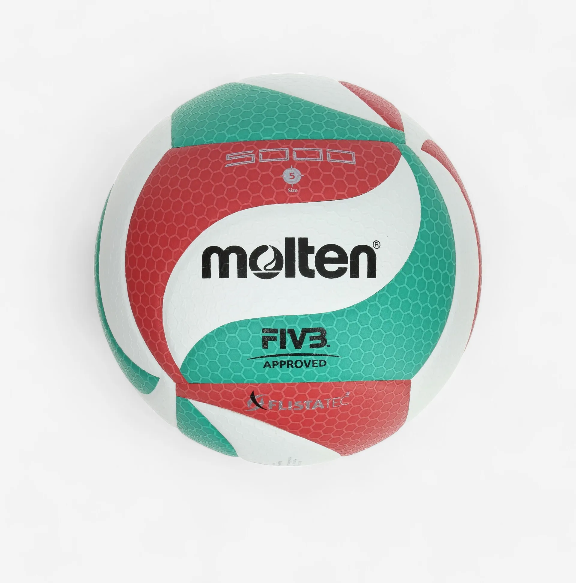 Pallone pallavolo MOLTEN 5000 verde-rosso