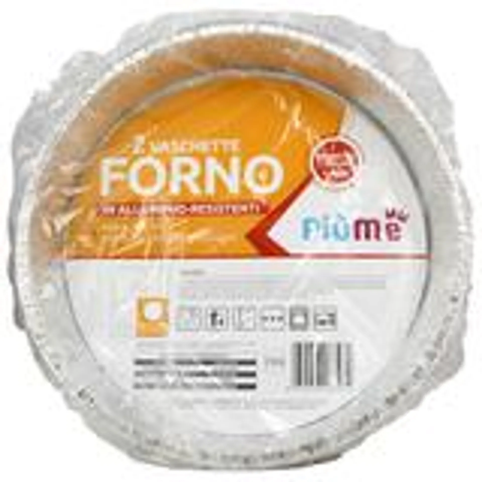 PIUME CONTENITORE IN ALLUMINIO TORTA 2 PEZZI