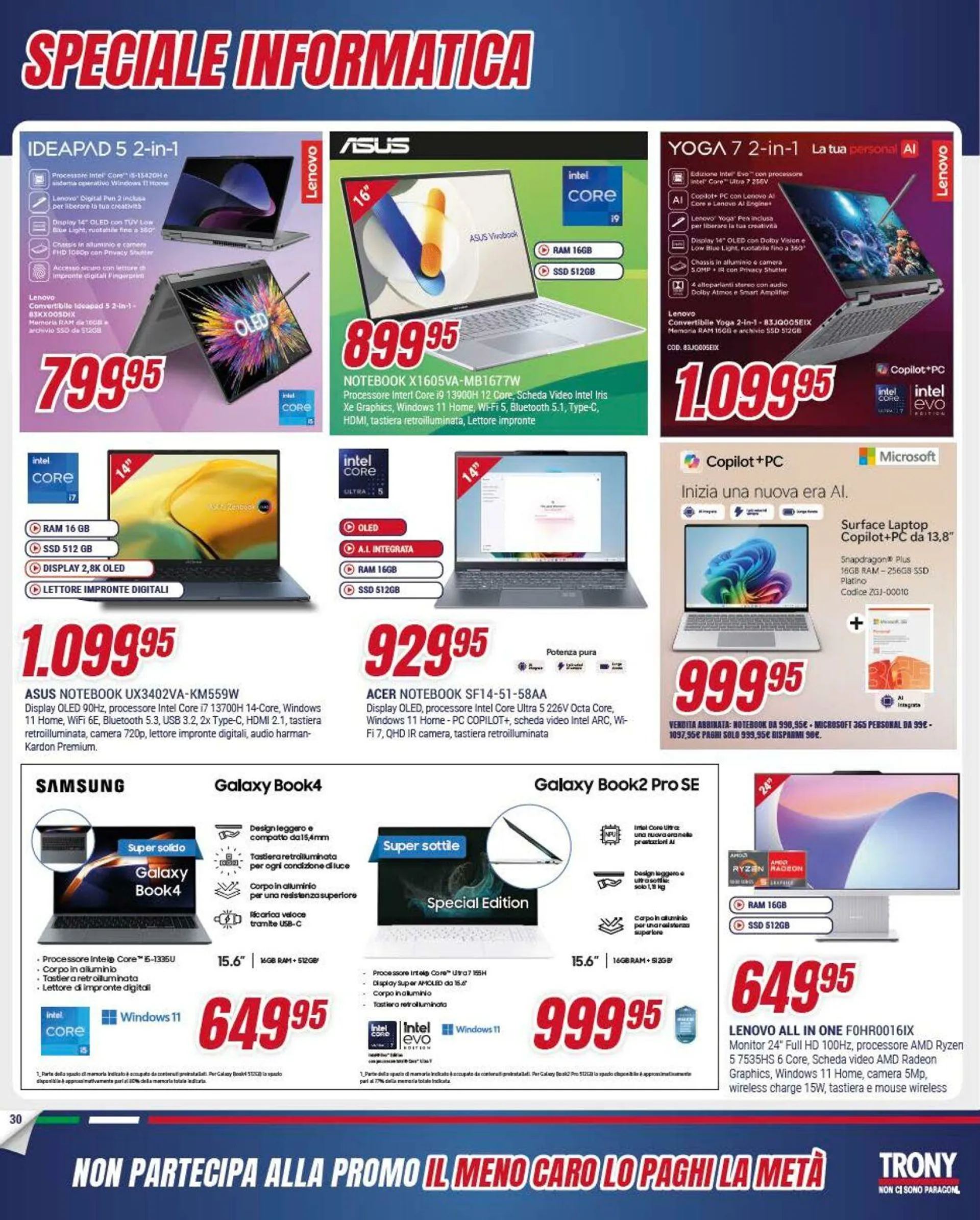 Trony - Palermo Volantino attuale da 22 maggio a 18 giugno di 2025 - Pagina del volantino 30