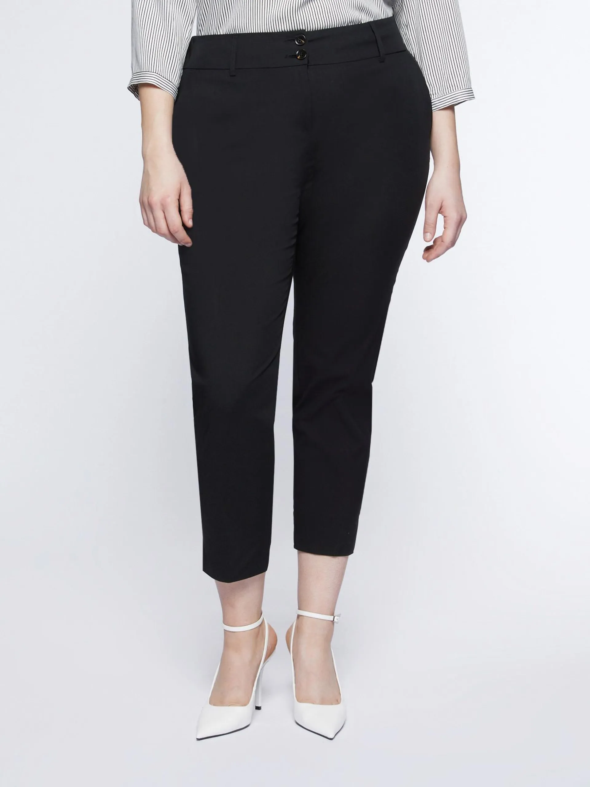 Pantaloni dritti cropped