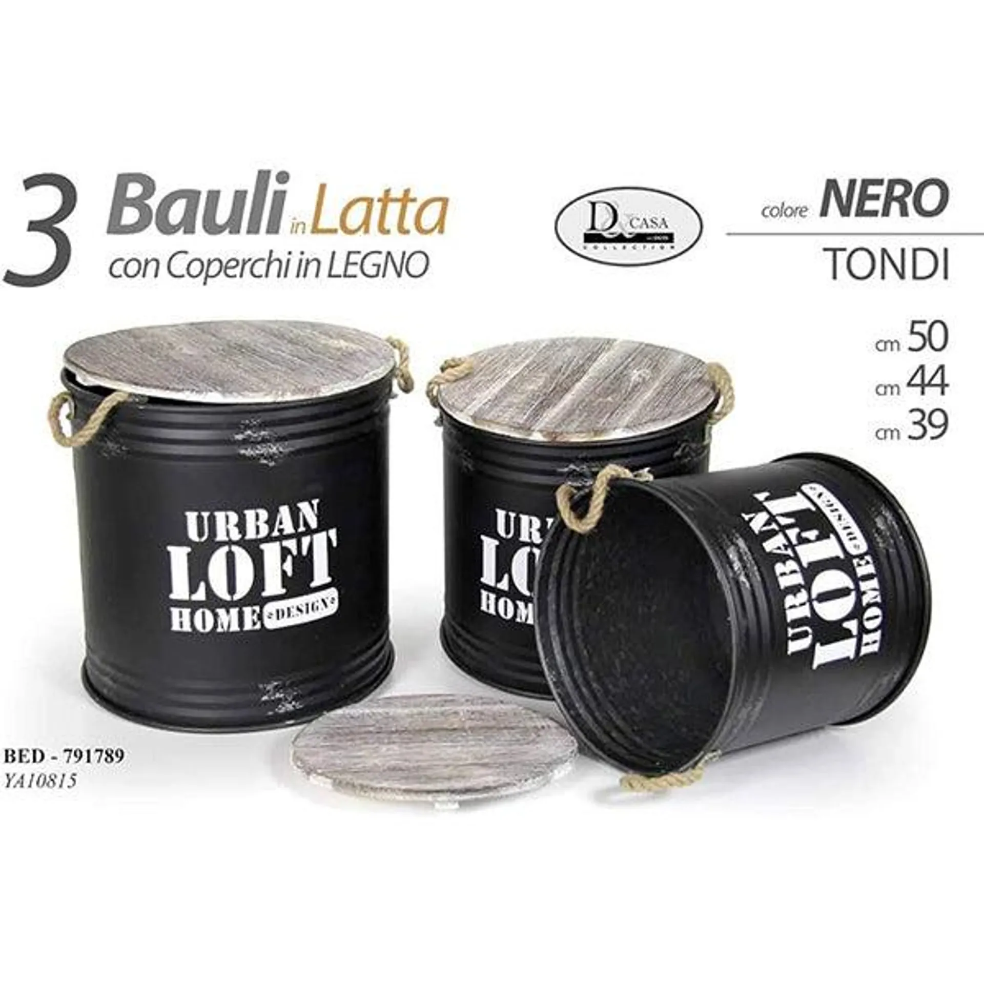 Baule Nero Grande 50cm