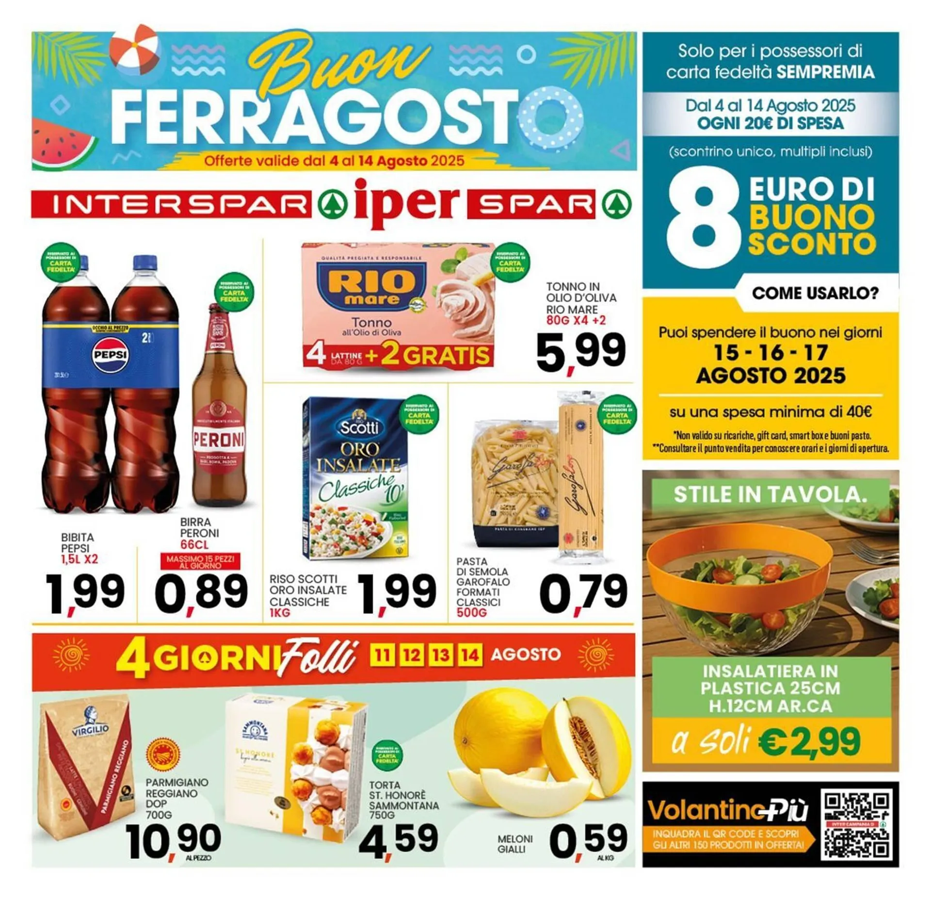 Volantino Iperspar da 4 agosto a 14 agosto di 2025 - Pagina del volantino 1