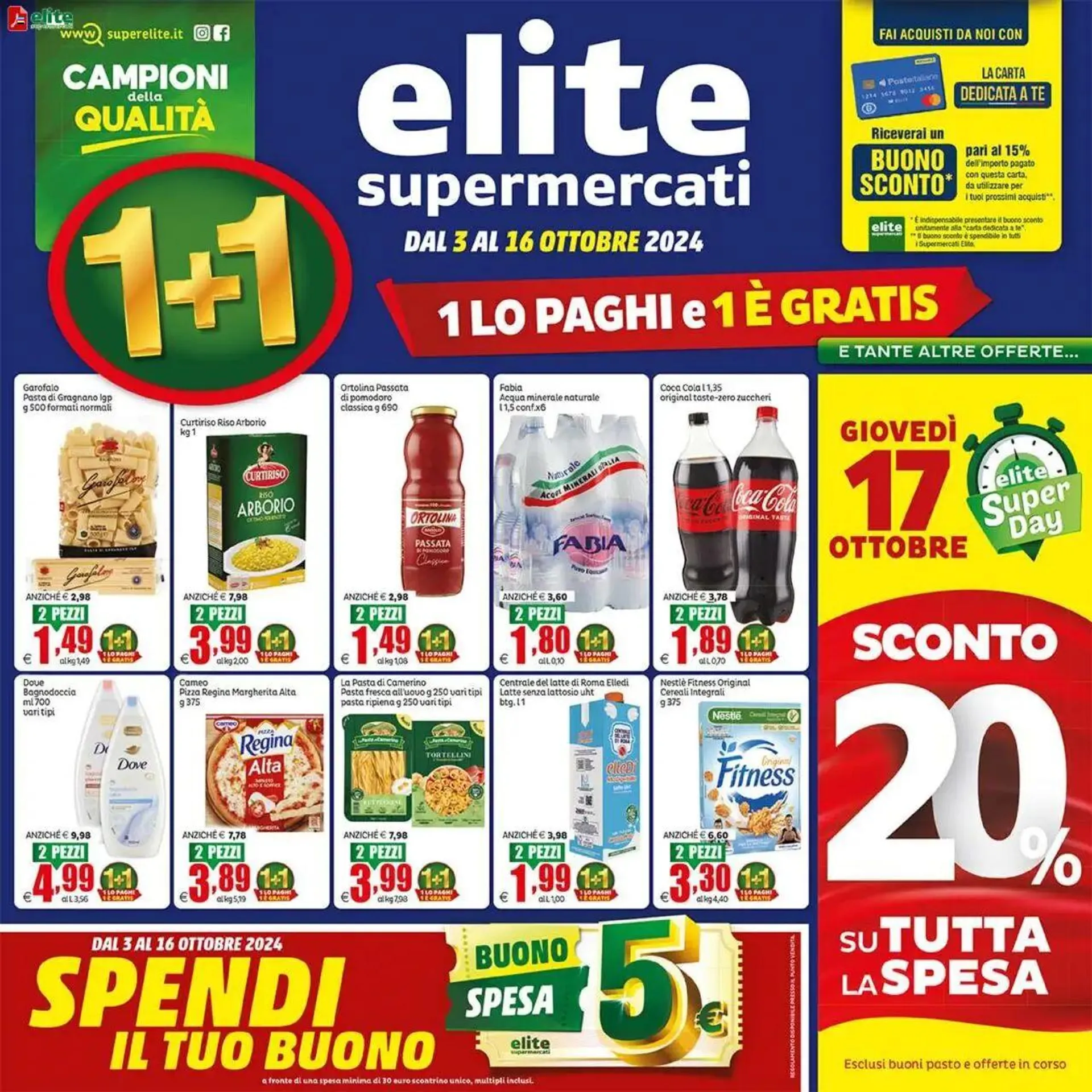 Volantino Elite Supermercati da 3 ottobre a 16 ottobre di 2024 - Pagina del volantino 1