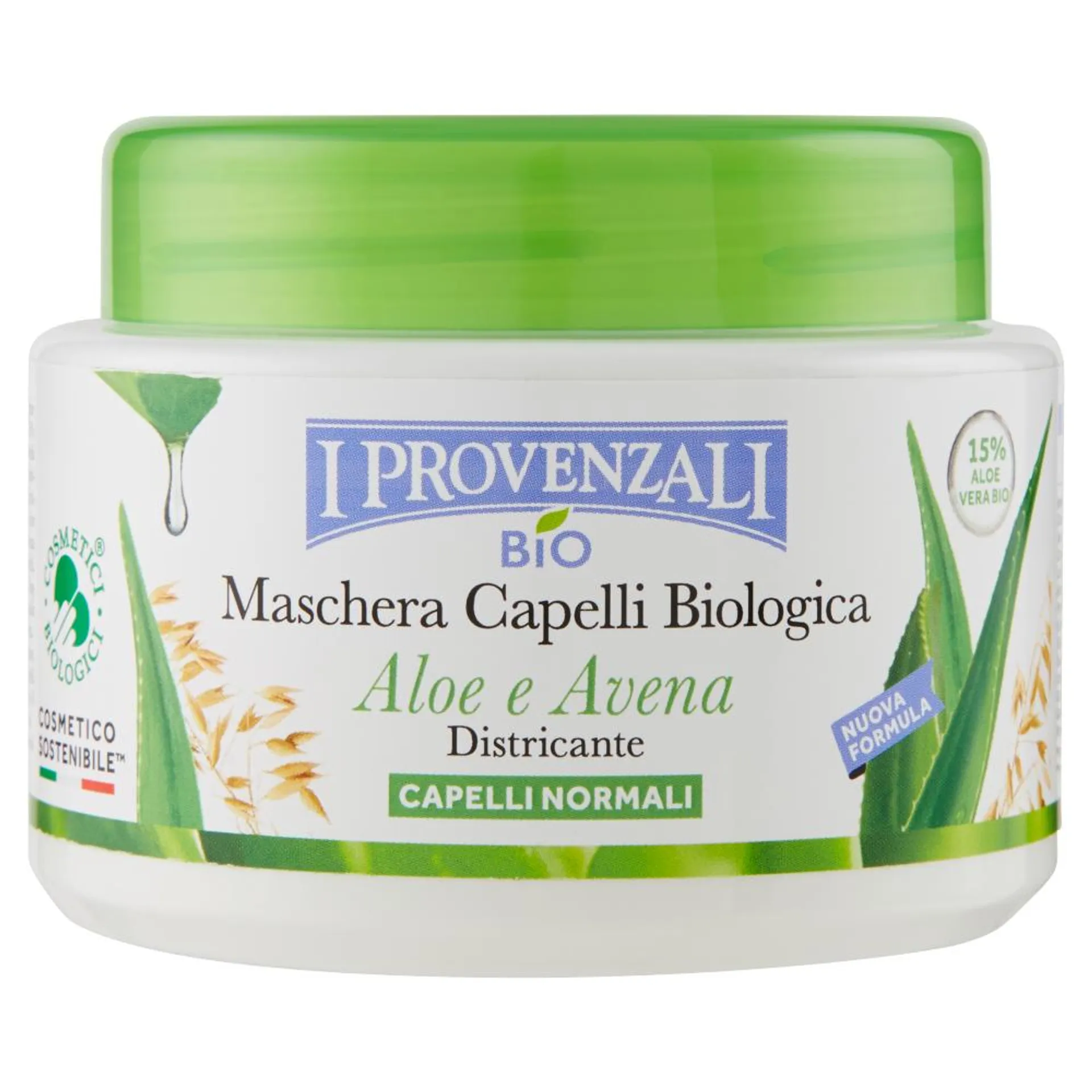 I Provenzali Bio Maschera Capelli Biologica Aloe e Avena 200 ml