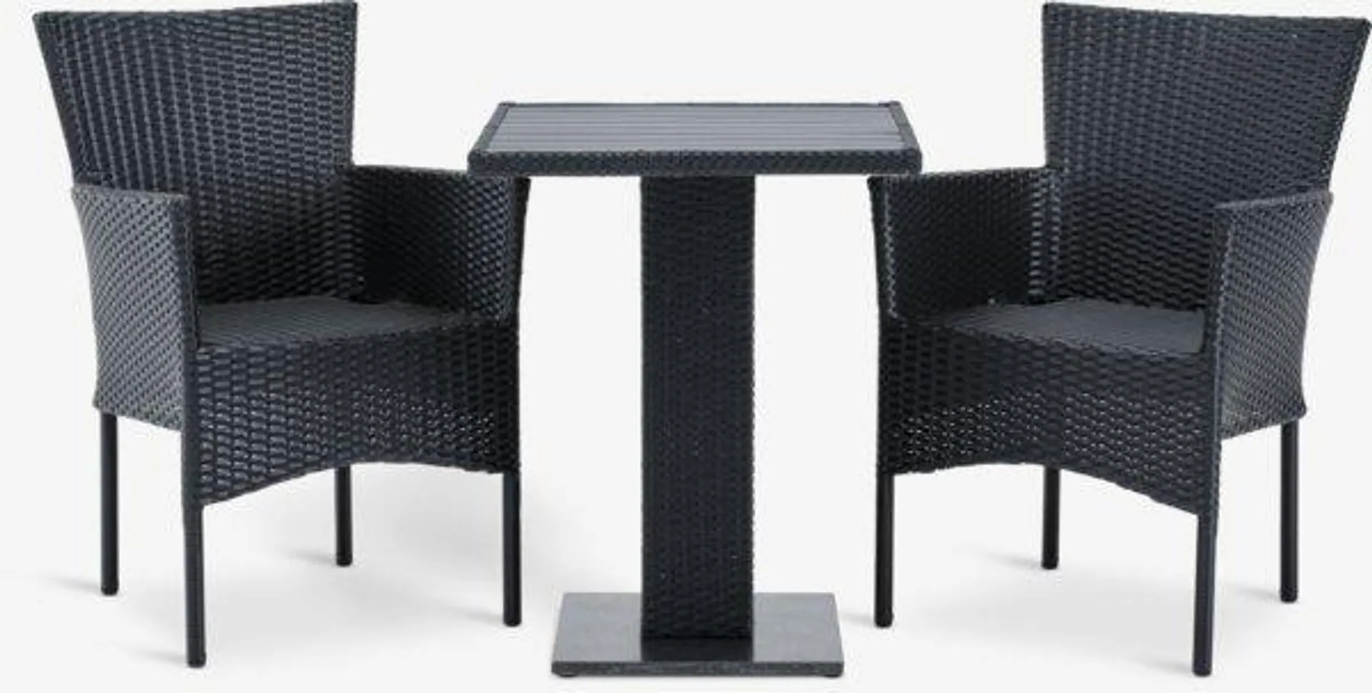 Tavolo THY L60 cm + 2 sedie AIDT nero