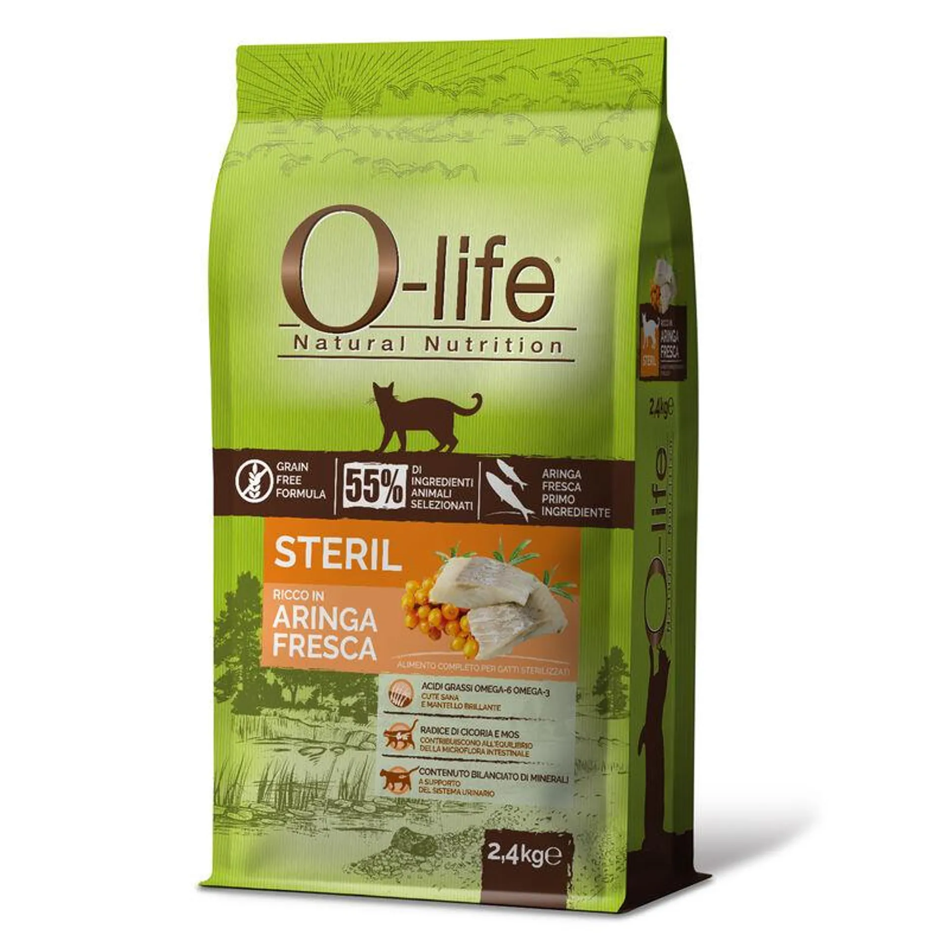 O-life Cat Adult Sterilised Aringa 2,4kg