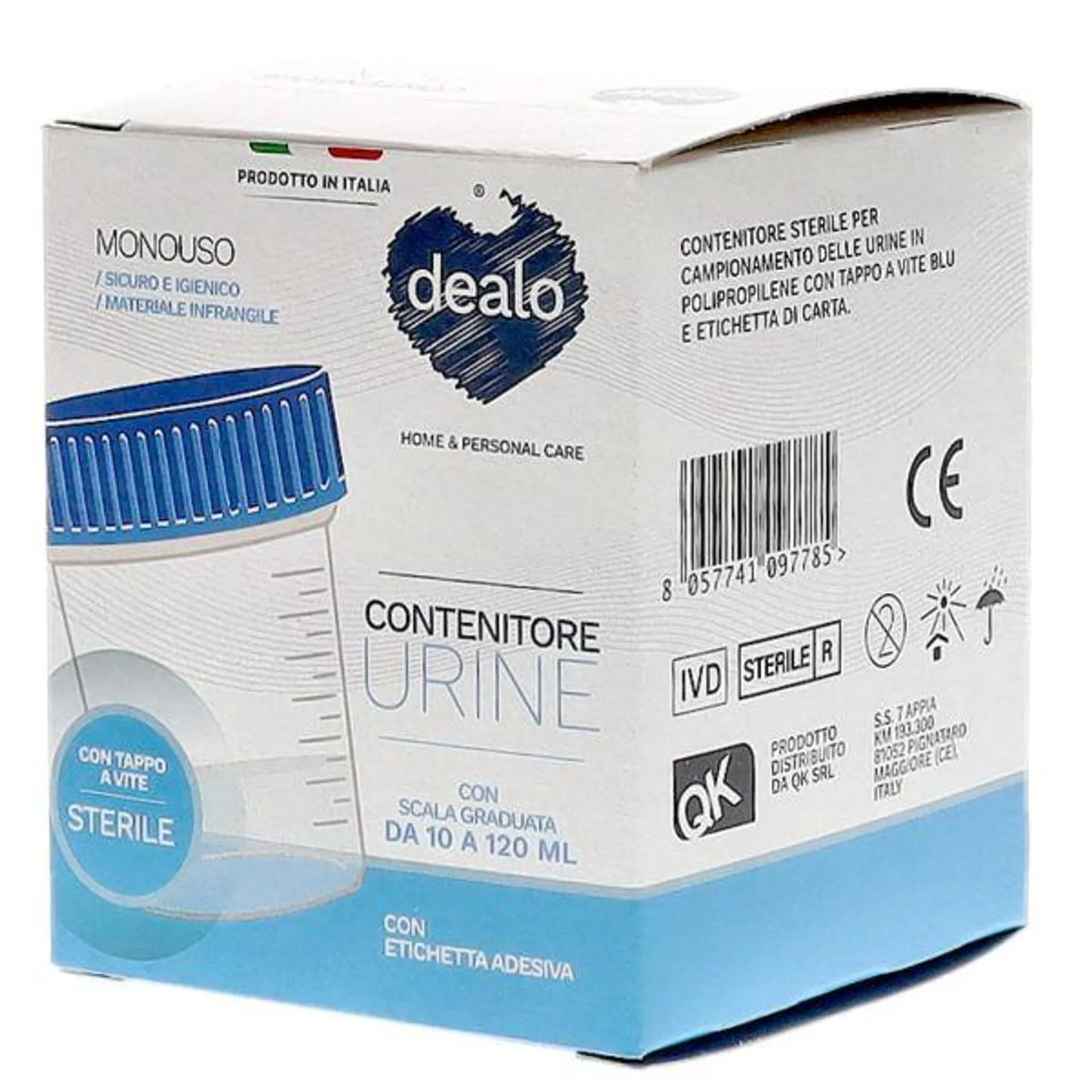 DEALO CONTENITORE URINE STERILE DA 120ML