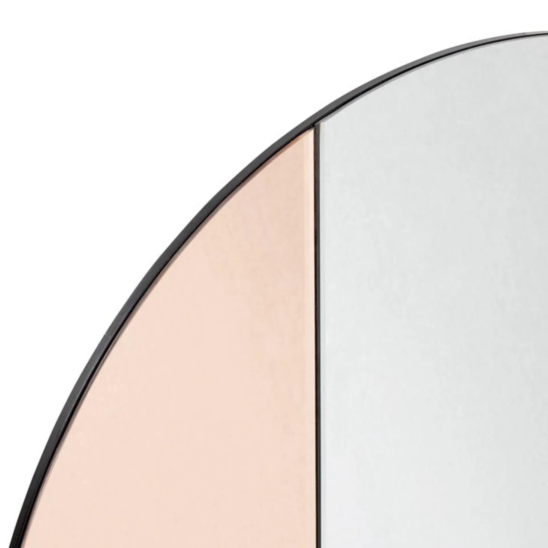 Specchio rotondo trasparente e ramato Ø 80 cm