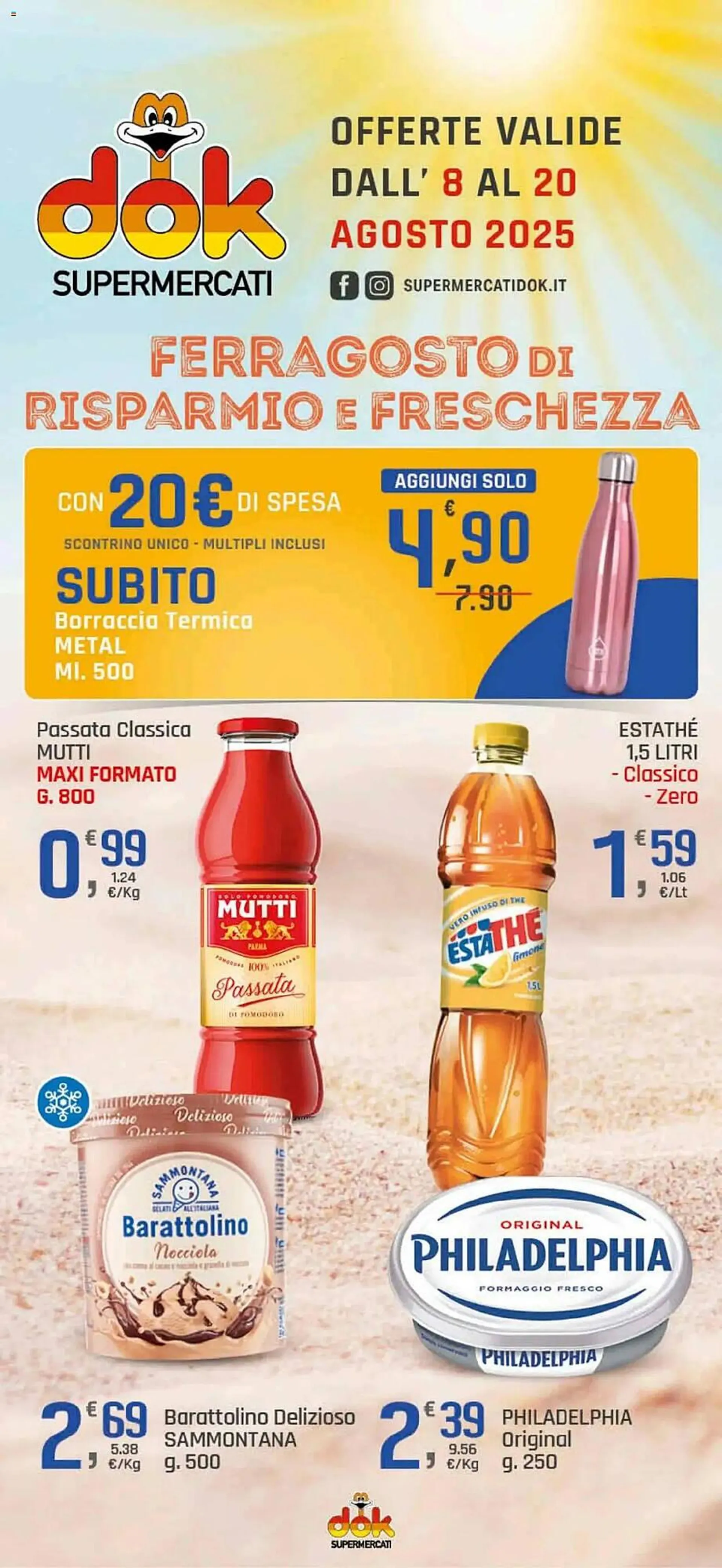 Volantino Supermercati Dok da 8 agosto a 20 agosto di 2025 - Pagina del volantino 1