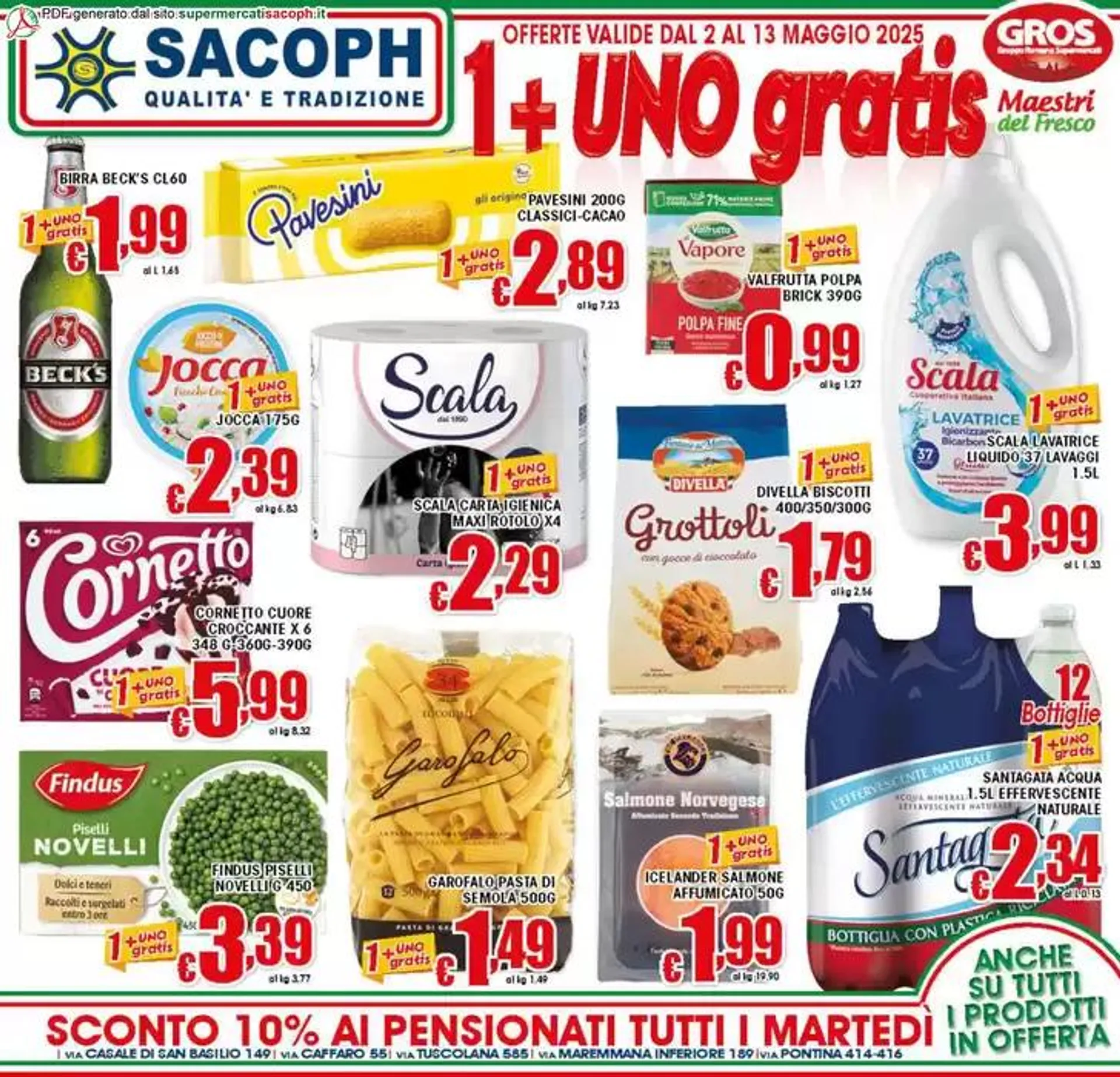1+ uno gratis da 2 maggio a 13 maggio di 2025 - Pagina del volantino 1