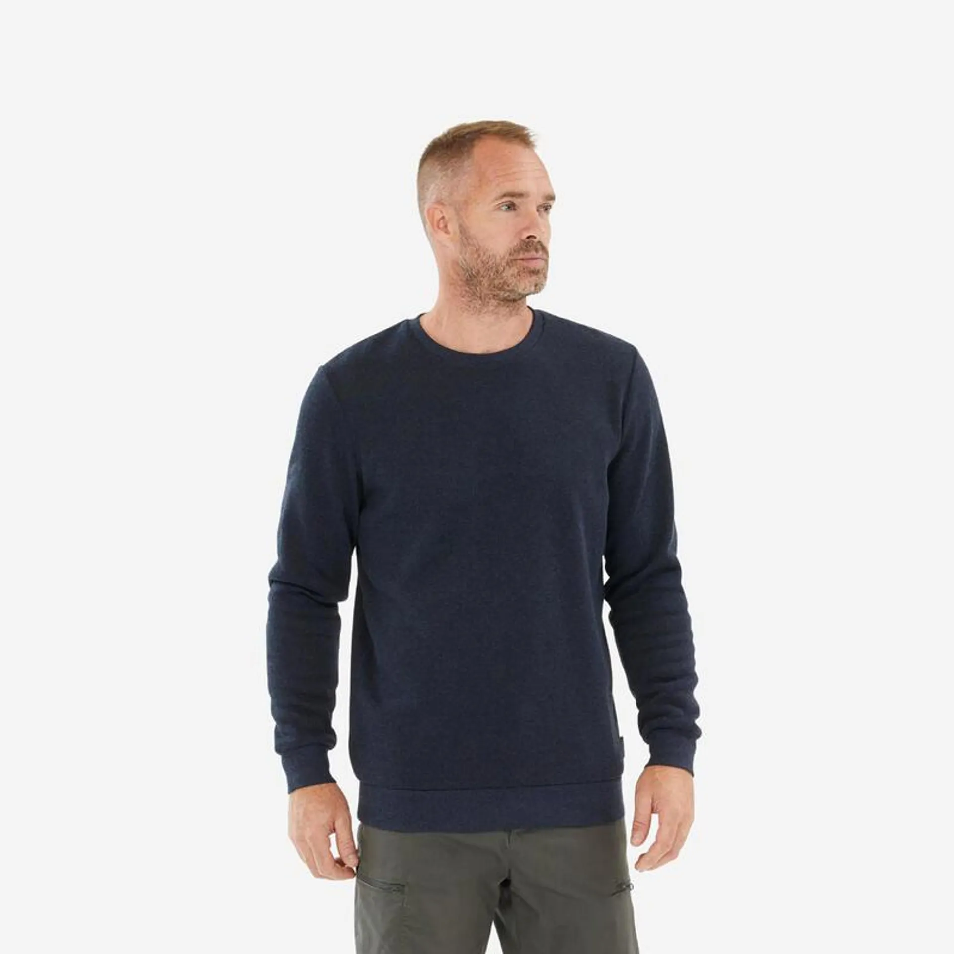 Maglione in pile montagna uomo NH150 girocolllo blu