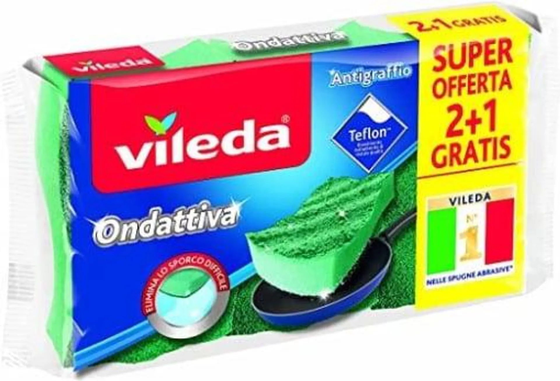 VILEDA SPUGNA ONDATTIVA MULTI USO ANTI GRAFFIO DA 2 PZ