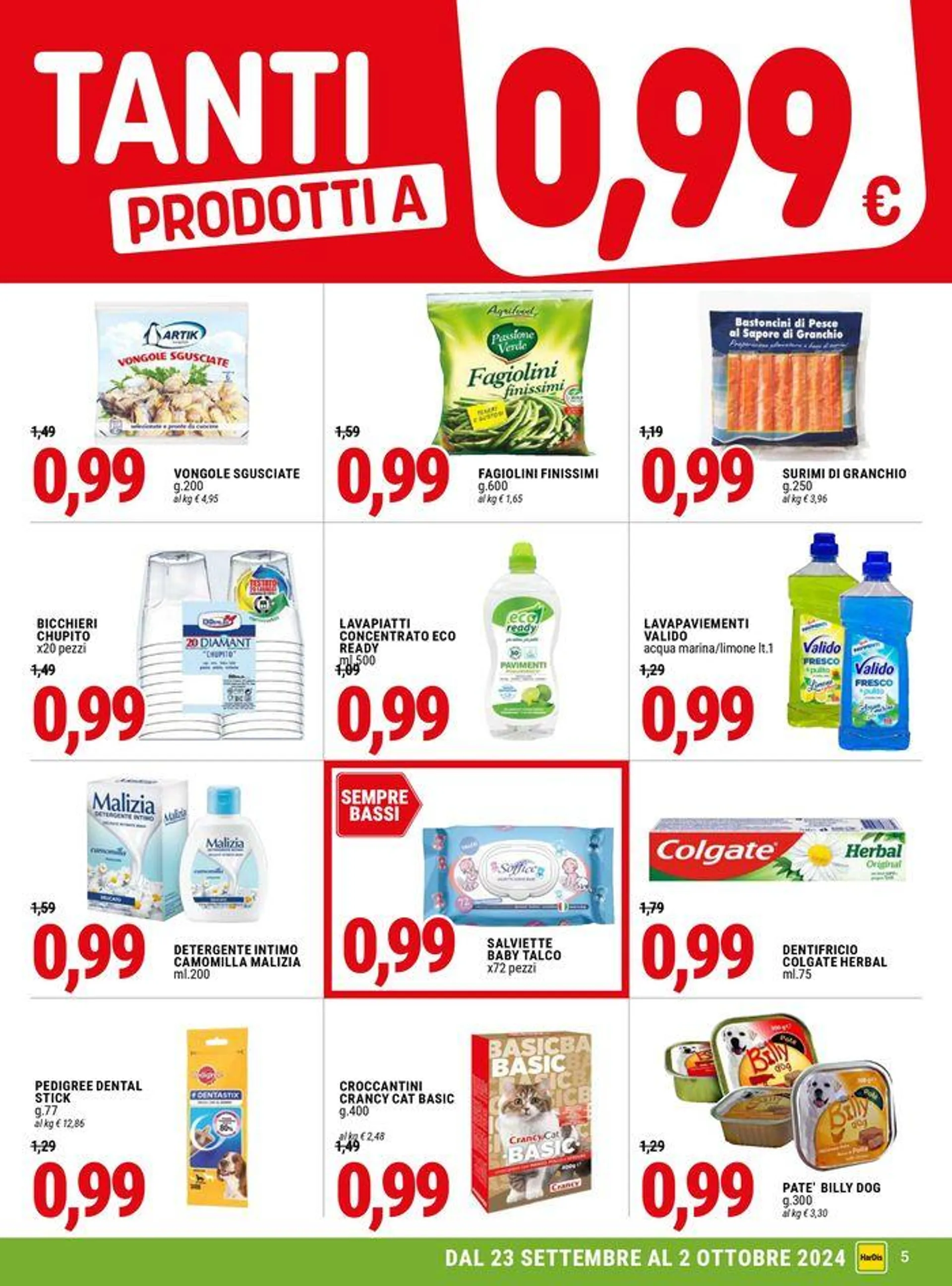 Tanti prodotti a 0.99€‎  da 23 settembre a 2 ottobre di 2024 - Pagina del volantino 5