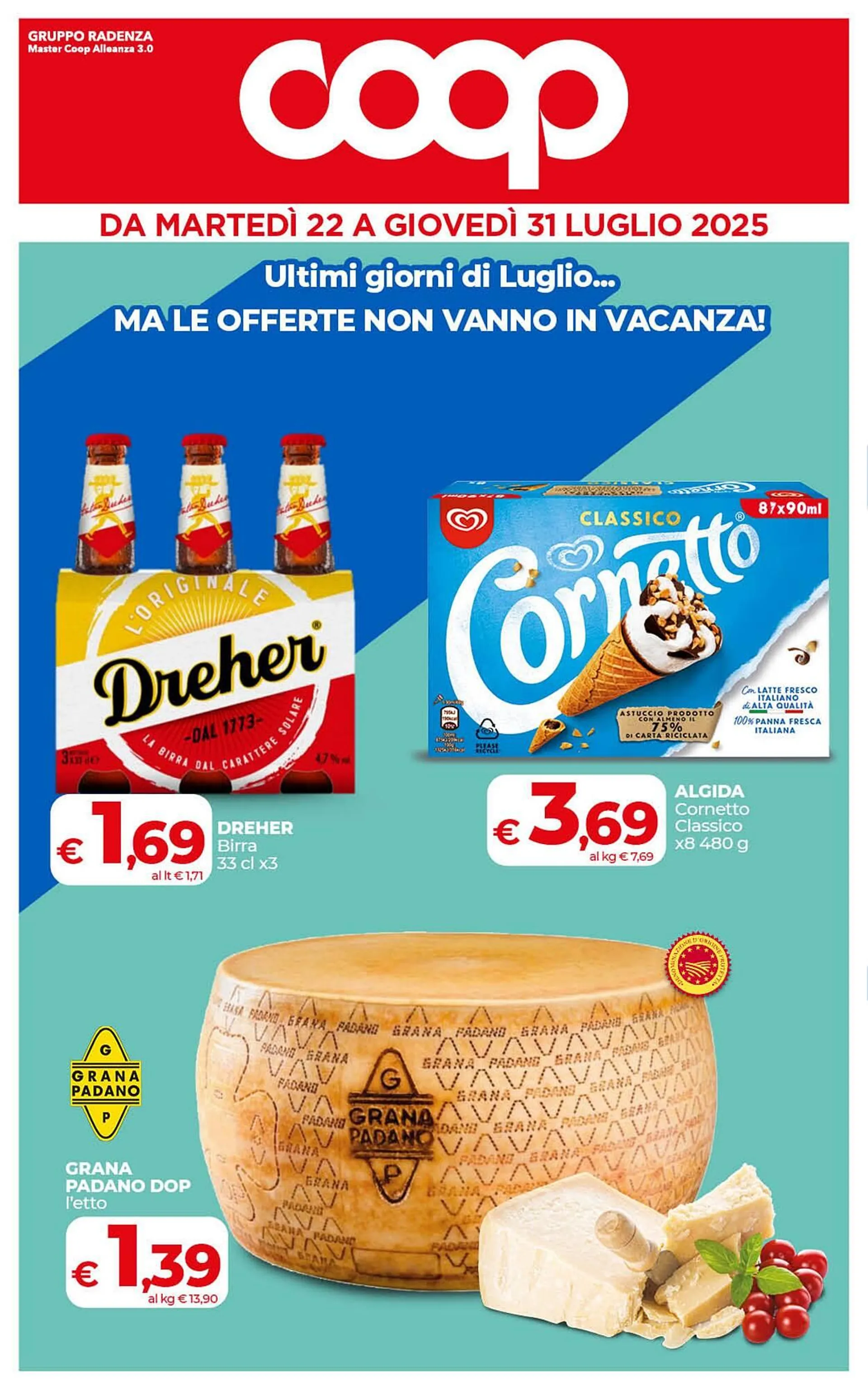 Volantino Coop Radenza da 22 luglio a 31 luglio di 2025 - Pagina del volantino 1