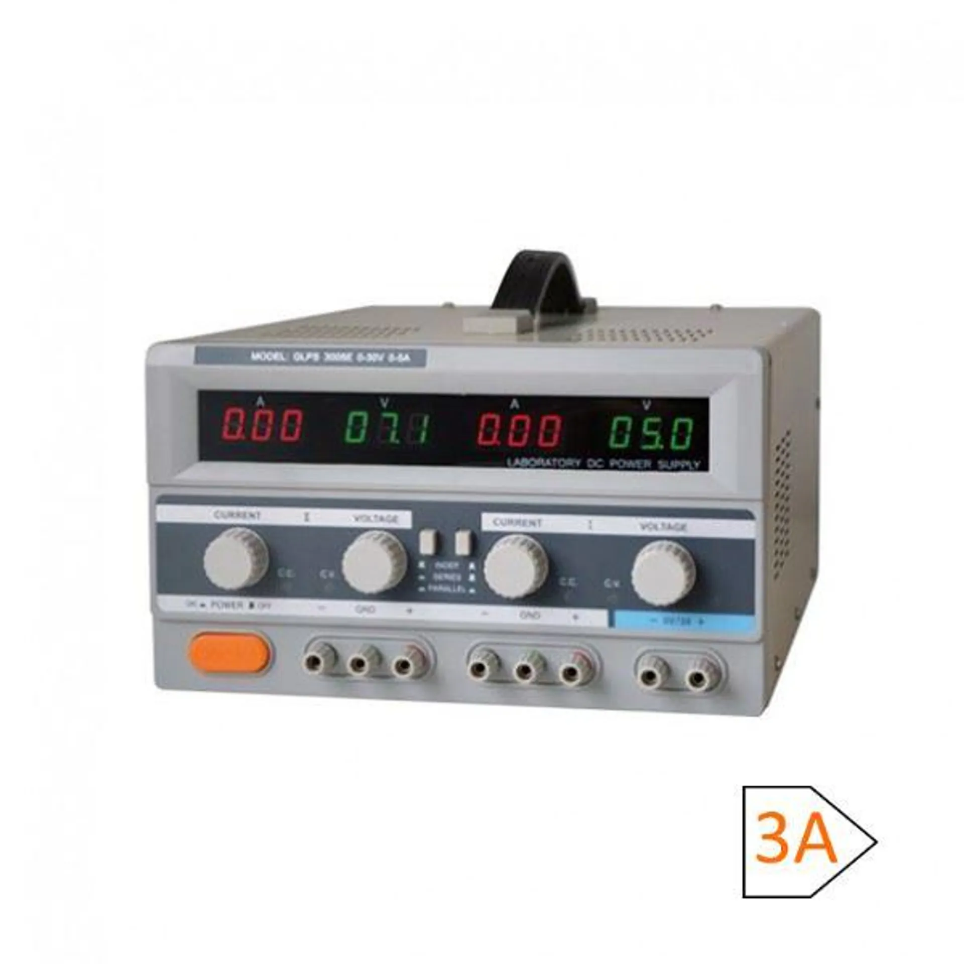 Alimentatore da laboratorio Lineare 2 uscite 0-30 V / 3 A e uscita fissa 5 V / 3 A