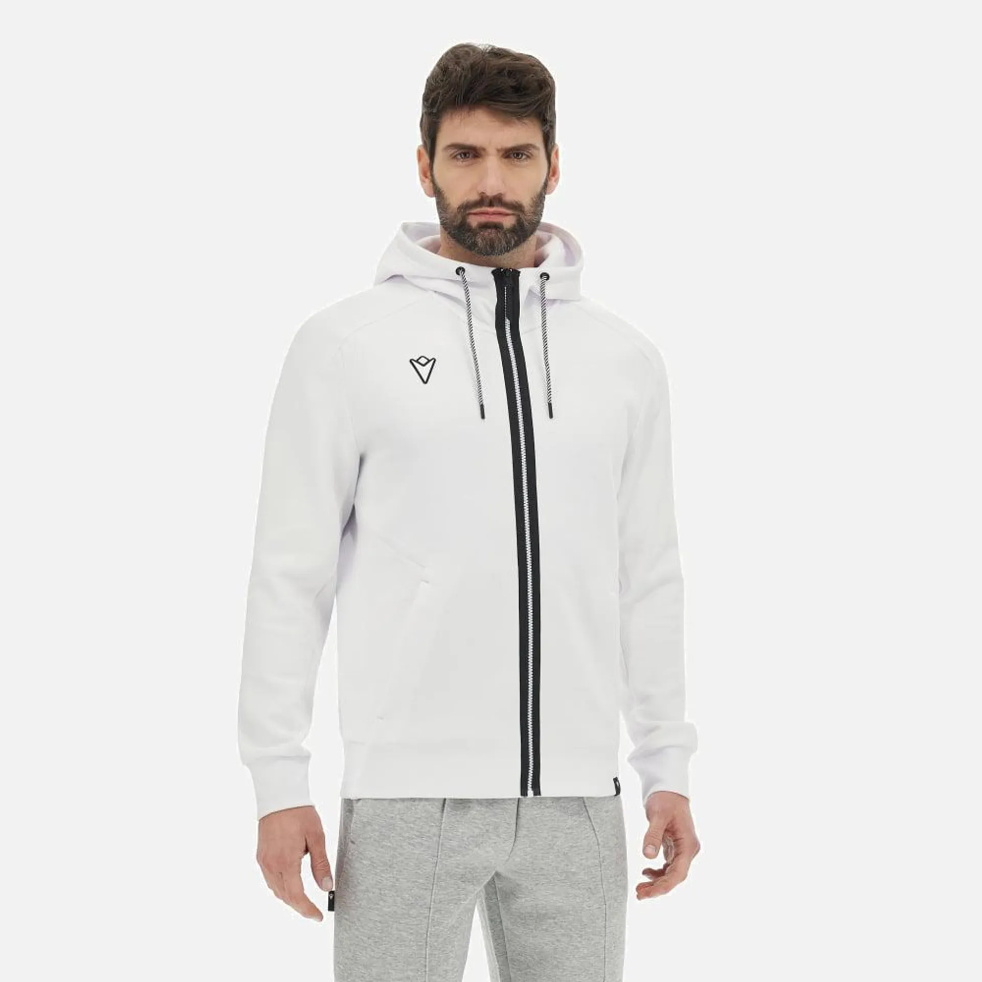 Rhodos felpa full-zip con cappuccio da uomo