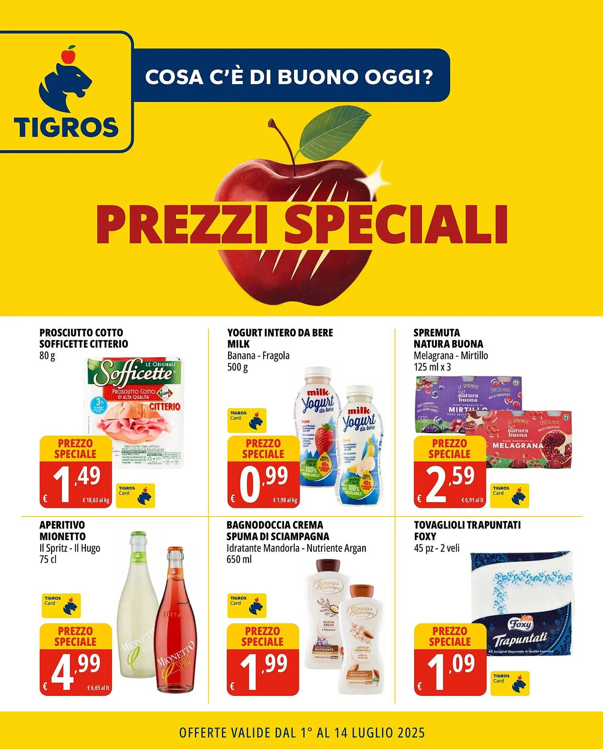 Volantino Tigros da 1 luglio a 14 luglio di 2025 - Pagina del volantino 1