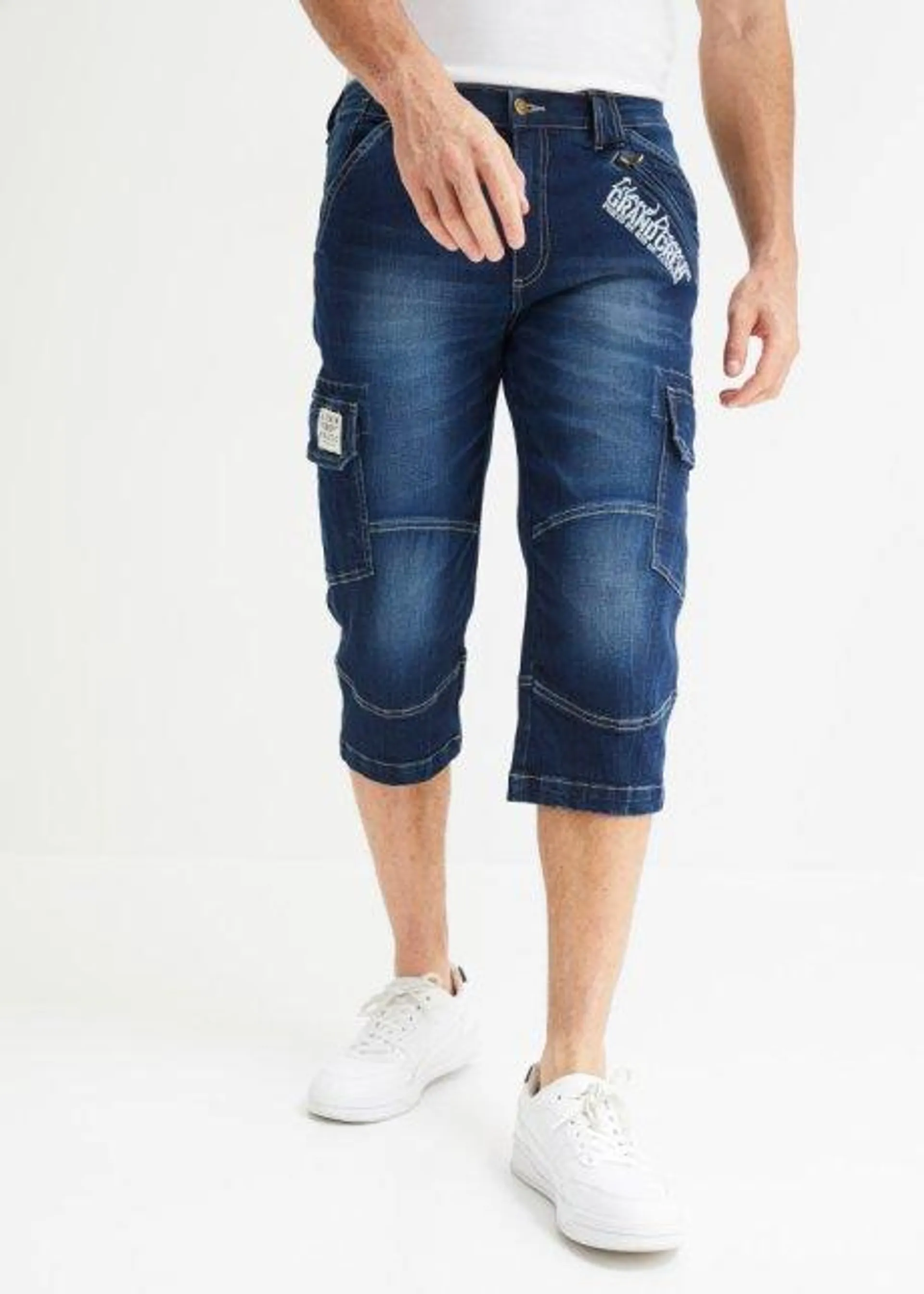 Jeans a pinocchietto con tasche cargo, loose fit