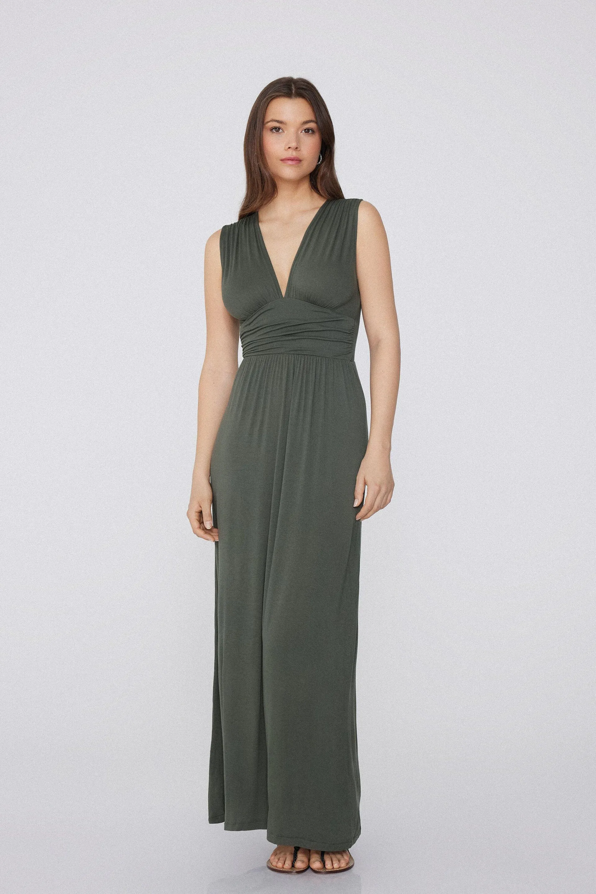 Vestito Lungo Spalla Larga Viscosa Light