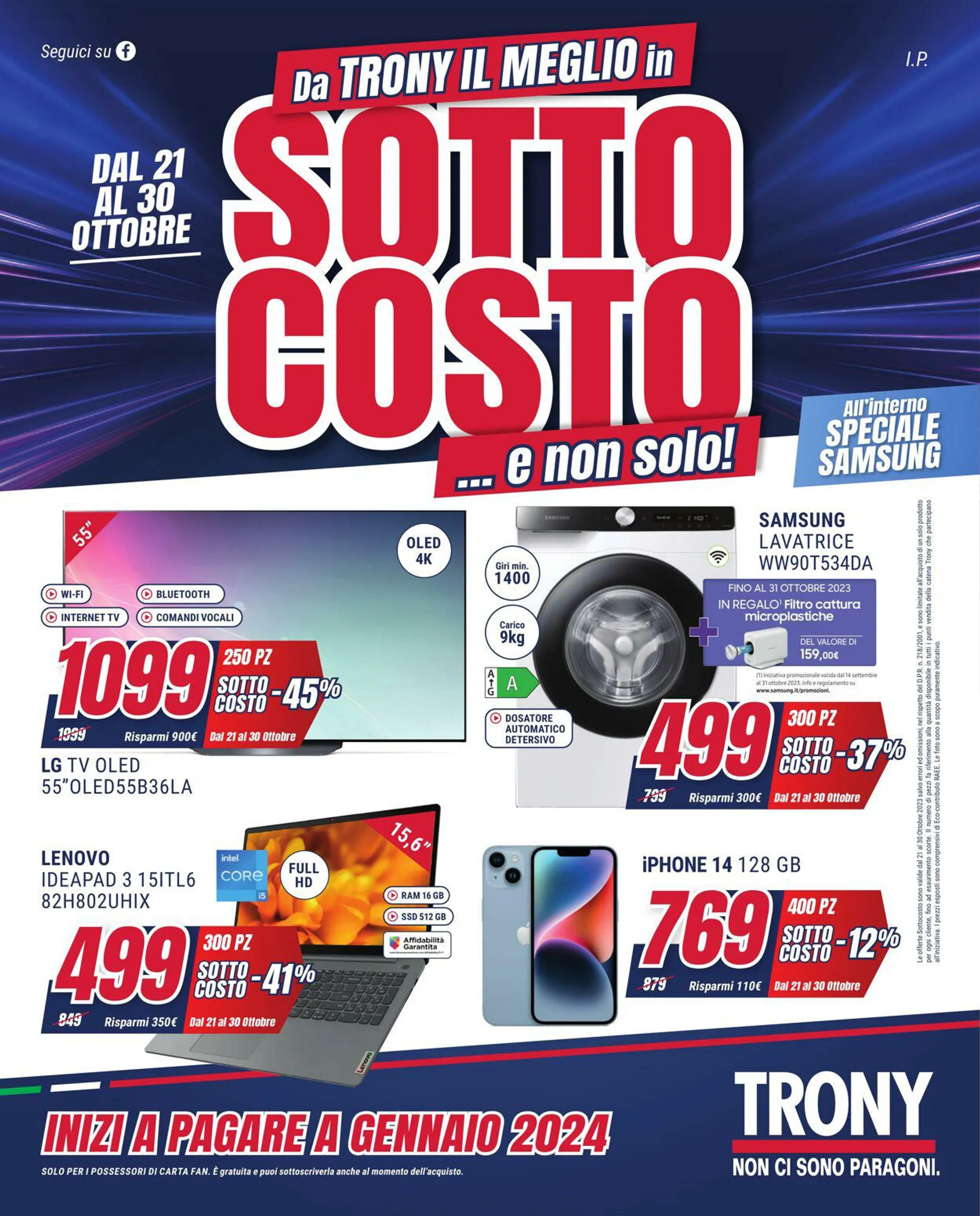 Trony - Roma Volantino attuale da 21 ottobre a 30 ottobre di 2023 - Pagina del volantino 1