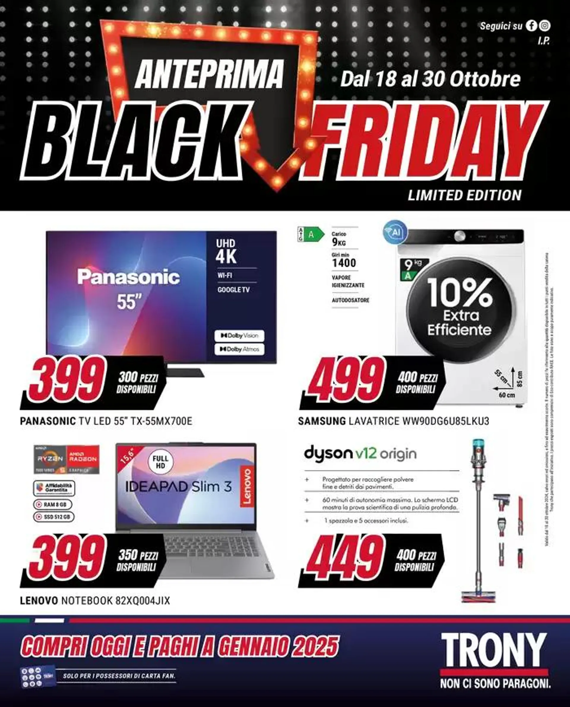 Anteprima Black friday da 18 ottobre a 30 ottobre di 2024 - Pagina del volantino 1