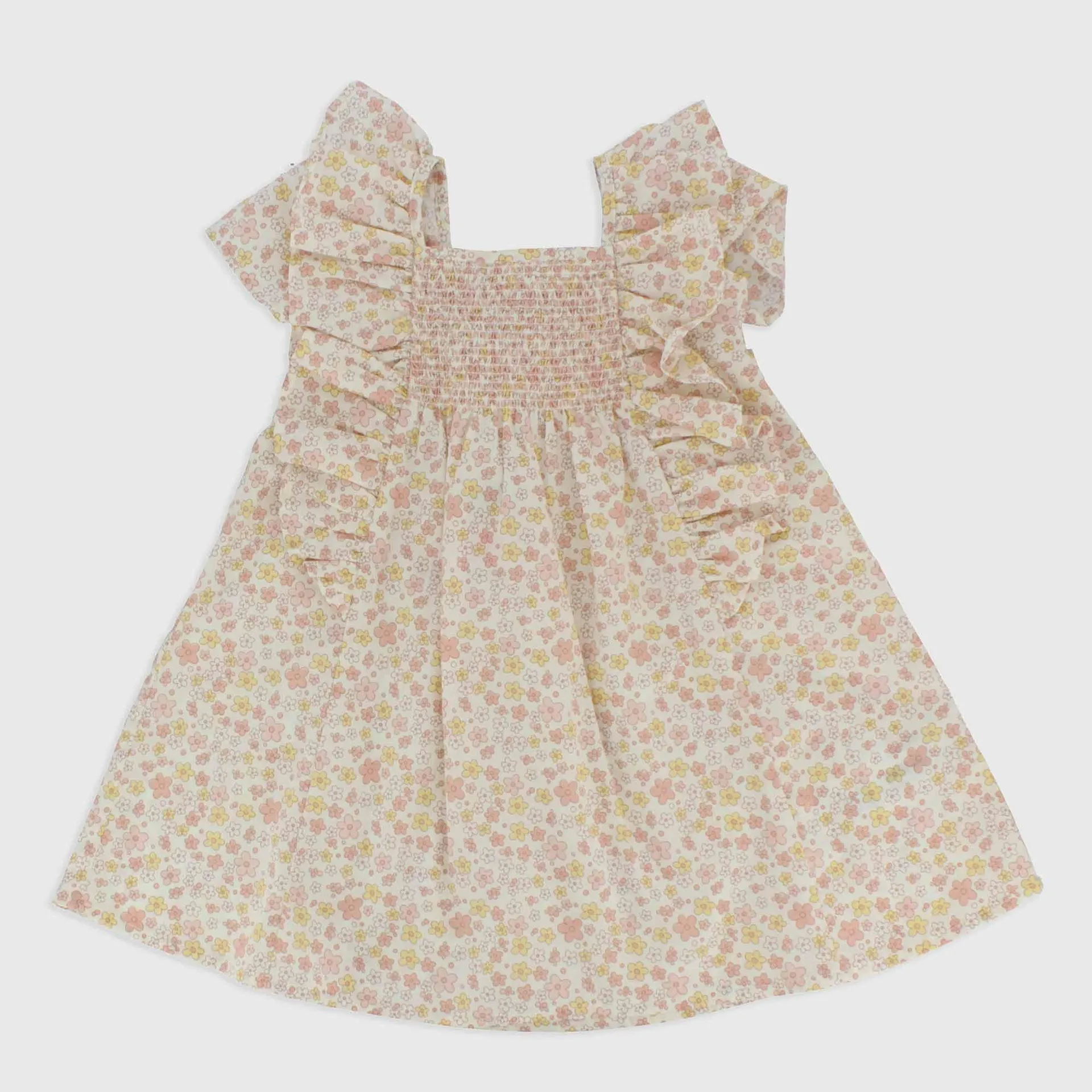 Vestito in cotone da Bambina, BIANCO