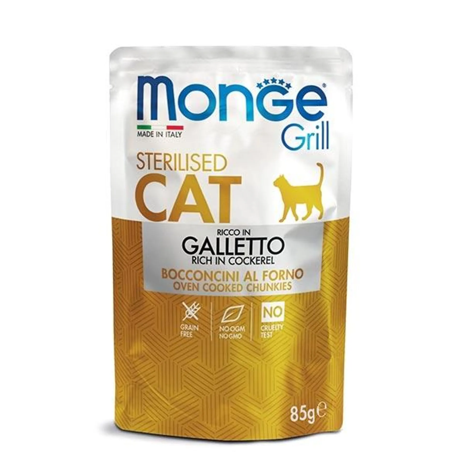 Monge - Grill Adult Sterilised Bocconcini in Jelly Ricco in Galletto