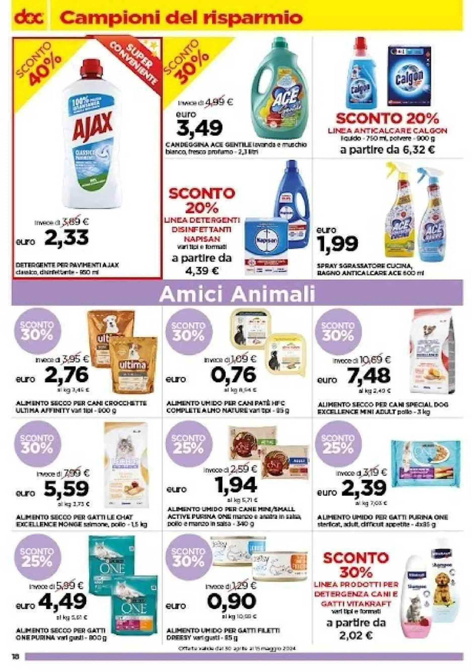 Volantino Doc Supermercati da 30 aprile a 15 maggio di 2024 - Pagina del volantino 18