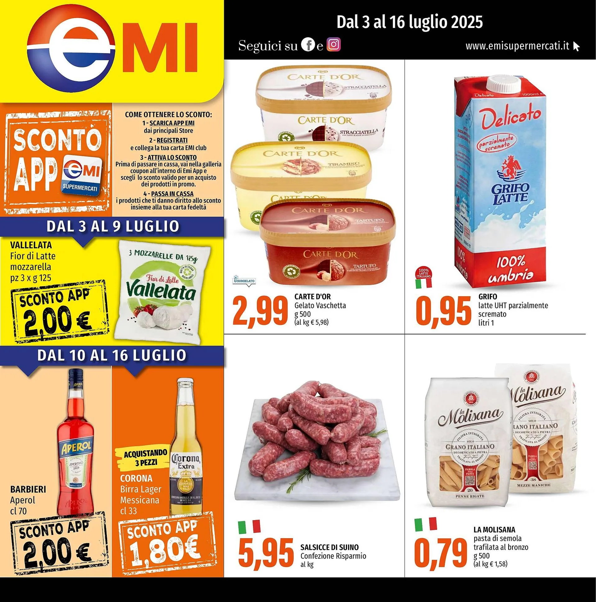 Volantino Emi Supermercati da 3 luglio a 16 luglio di 2025 - Pagina del volantino 1