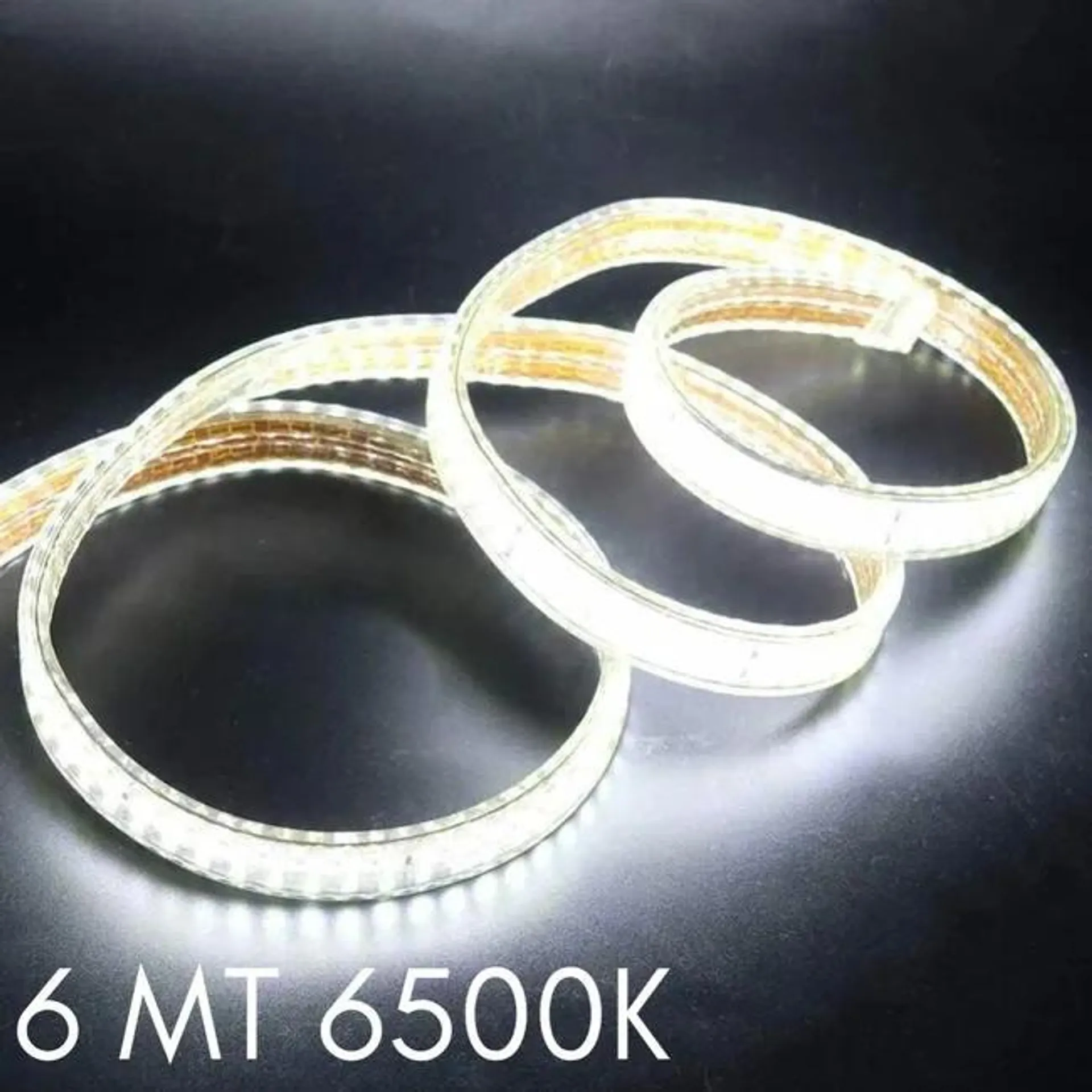 Striscia LED Maka SMD 2835 IP65 flessibile per vetrine mobili arredamento moderno decorazioni feste 220V 180LED/M con Alimentatore 6500K 6MT
