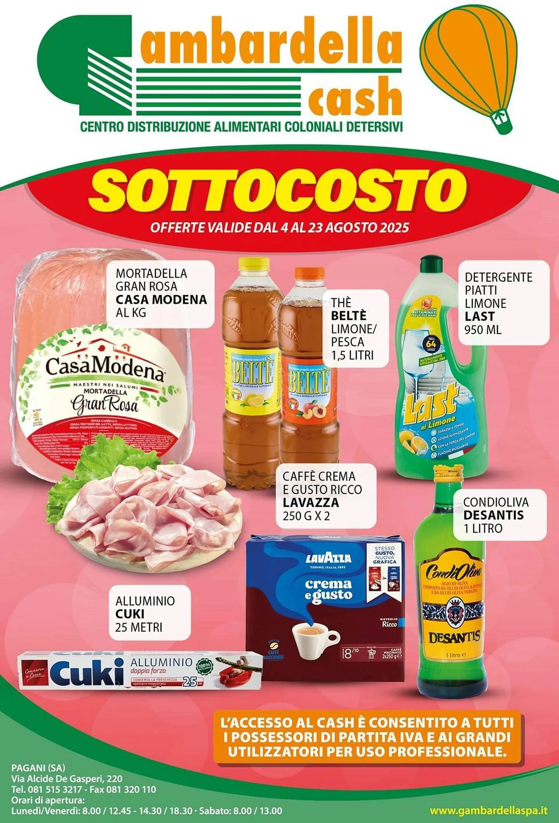 Volantino Gambardella Cash da 4 agosto a 23 agosto di 2025 - Pagina del volantino 1