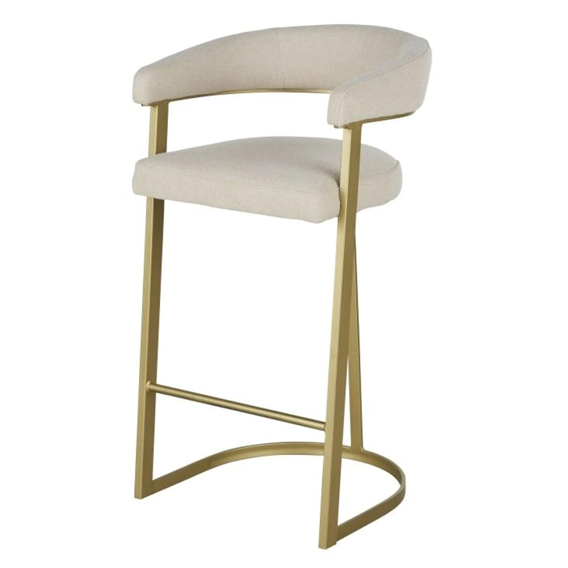 Sedia da bar beige e dorata alt. 76 cm