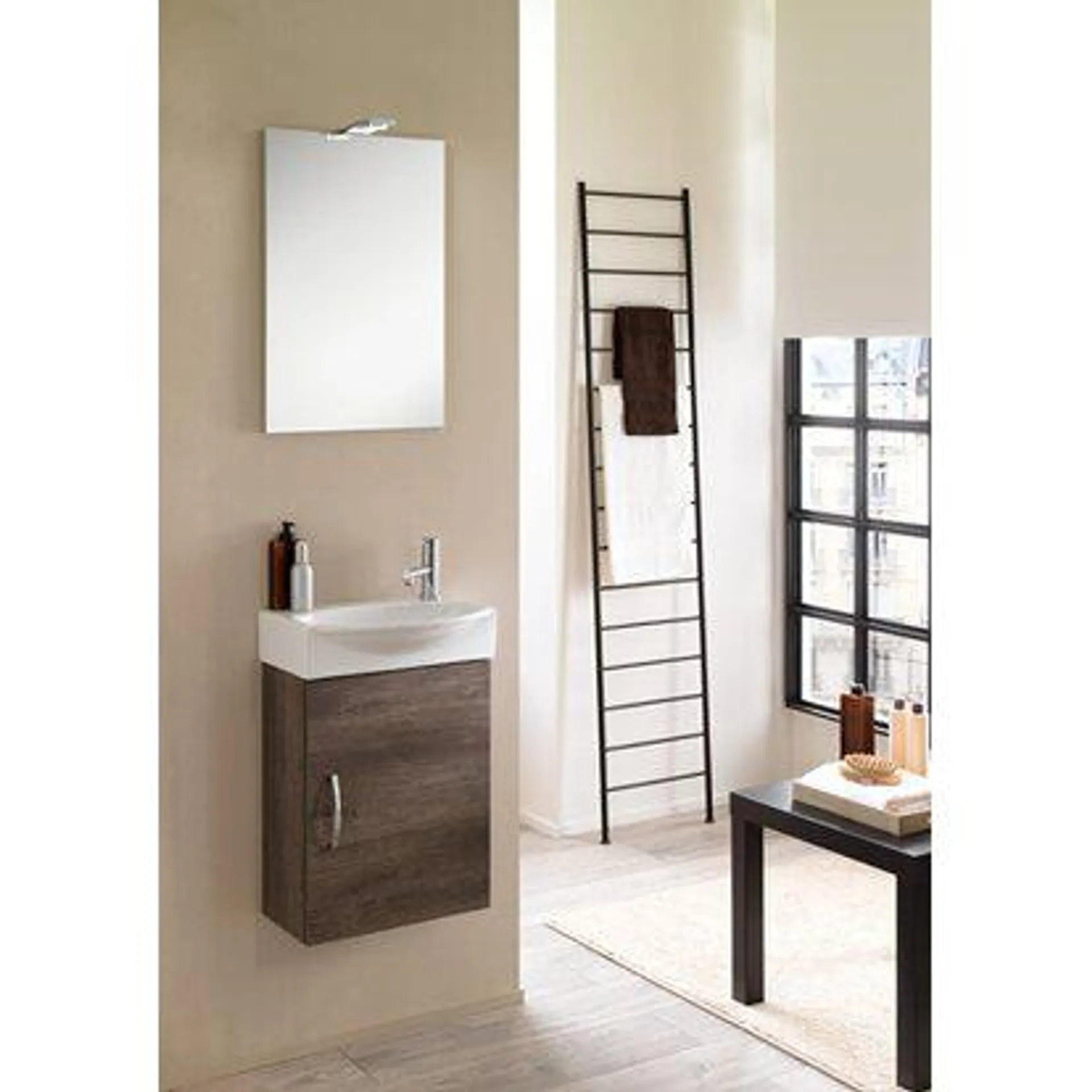 Mobile bagno Compobox mini42 rovere scuro 42x190x29,5 cm