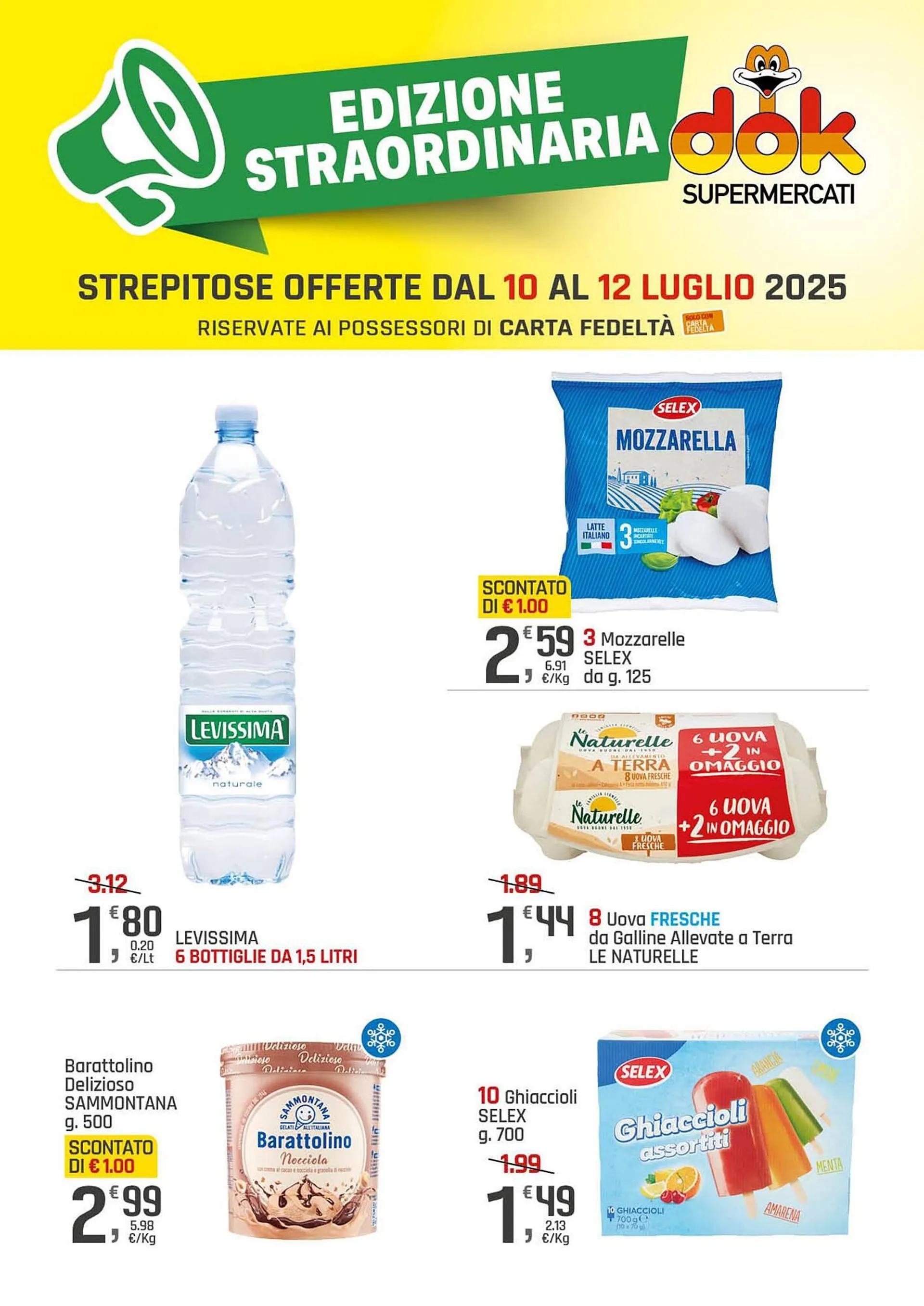 Volantino Supermercati Dok da 10 luglio a 12 luglio di 2025 - Pagina del volantino 1