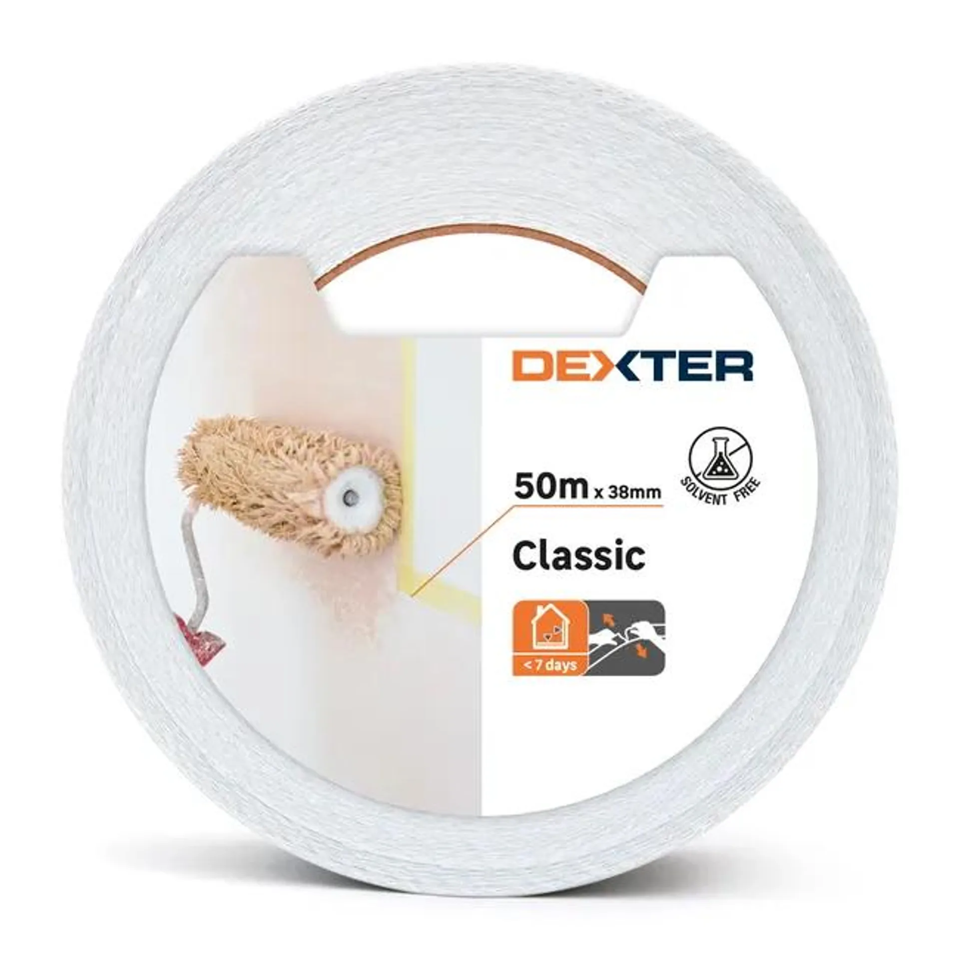 Nastro per mascheratura DEXTER interni 50 m x 38 mm superfici lisce