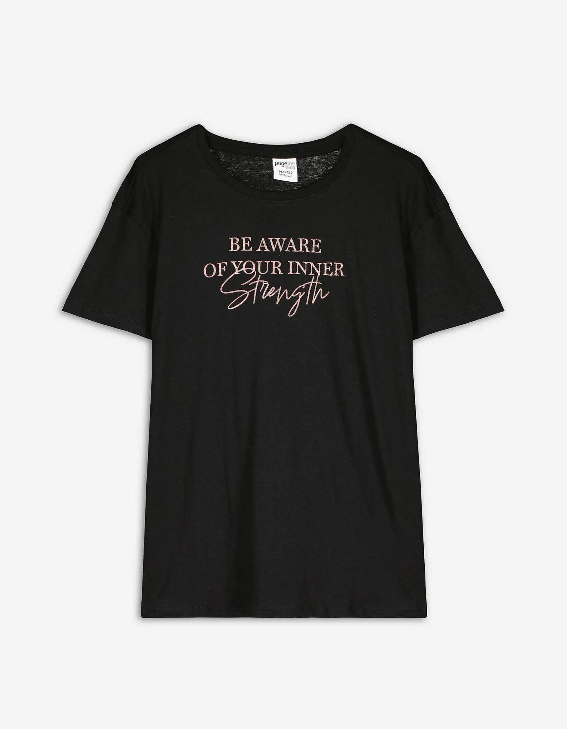 T-shirt - Stampa glitterata - nero