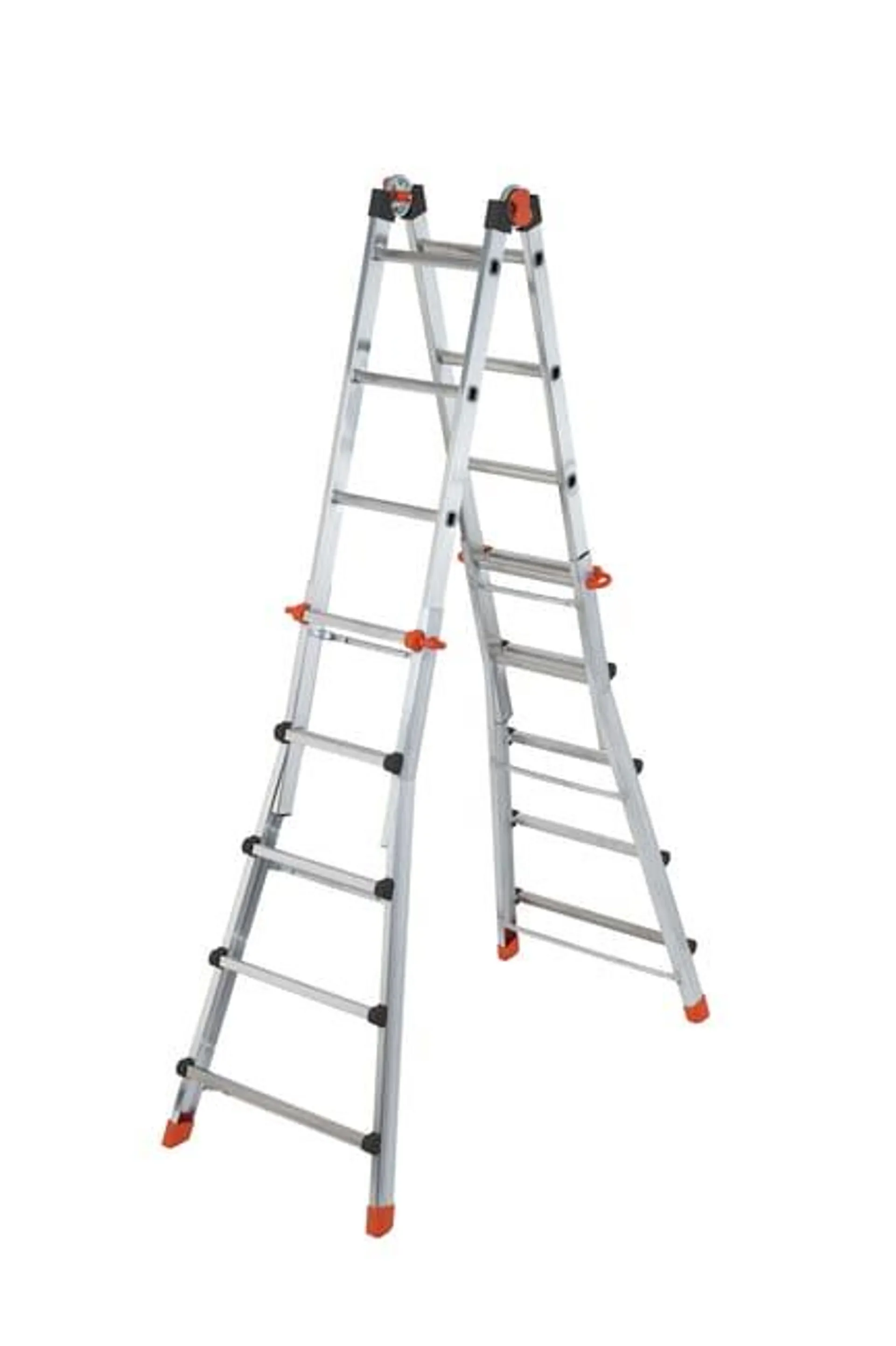 Scala telescopica GIERRE Peppina ALU125 in alluminio 5 + 5 gradini portata massima 125 kg D.lgs 81/08 per lavori fino a 5.72 m