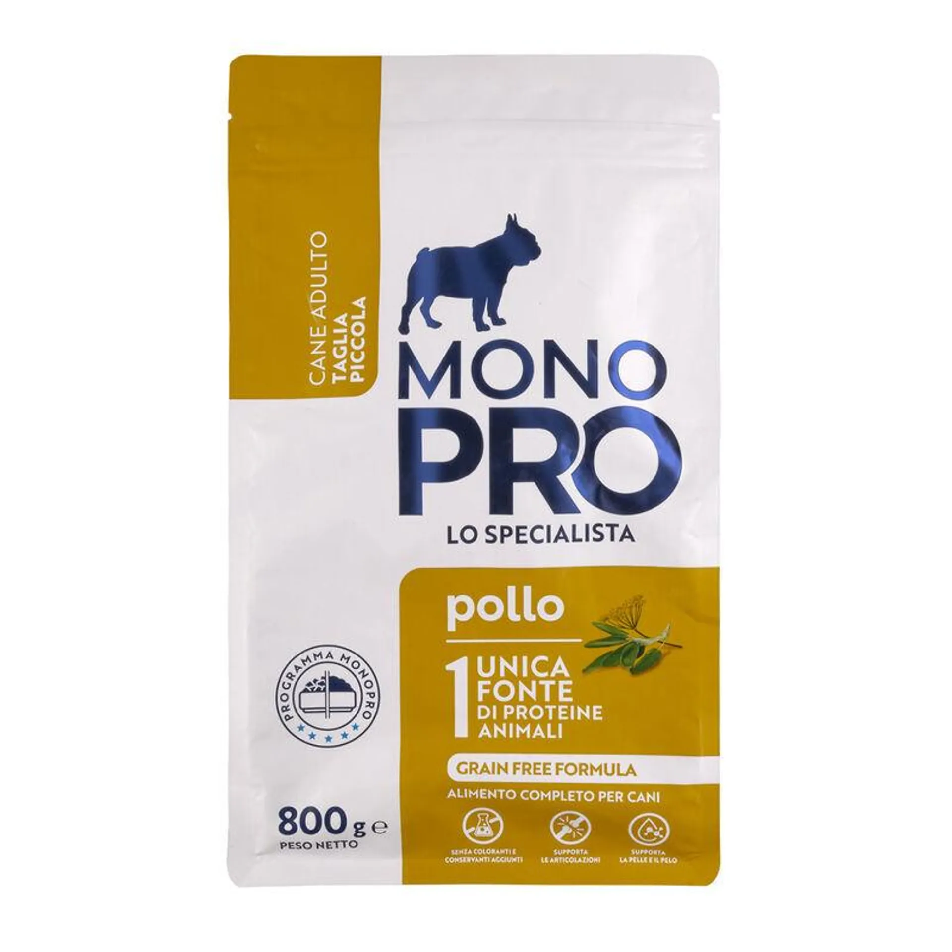 Monopro Dog Adult Mini Grain Free Pollo 800 gr