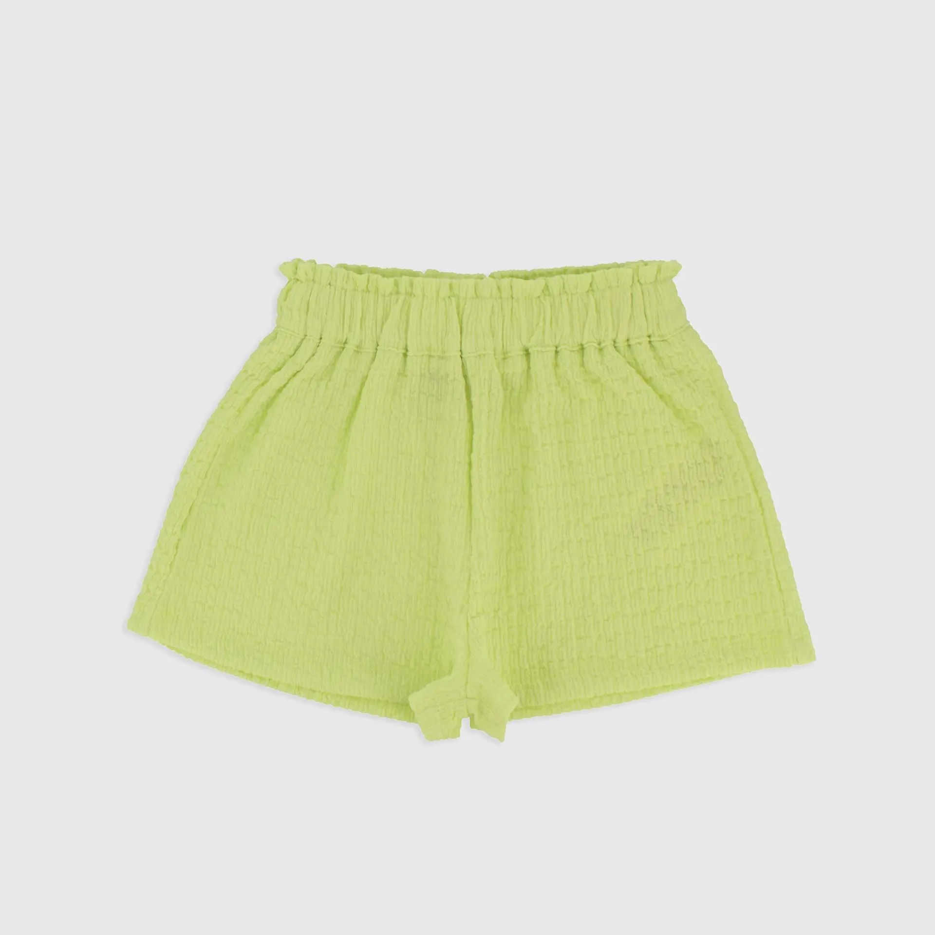 Shorts in seersucker da Bambina, GIALLO