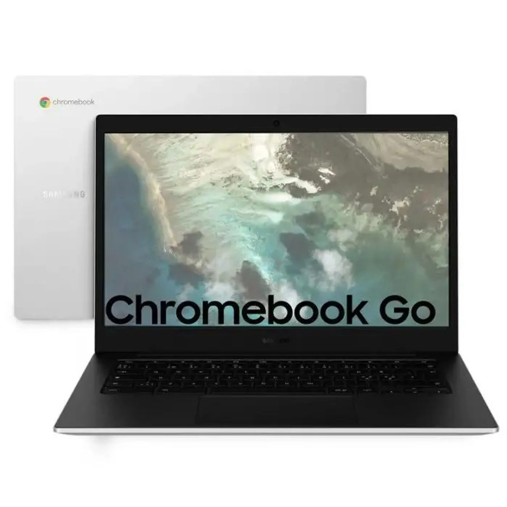 Samsung galaxy chromebook go intel® celeron® n n4500 35,6 cm (14") hd 4 gb lpddr4x-sdram 64 gb emmc wi-fi 6 (802.11ax) chromeos argento