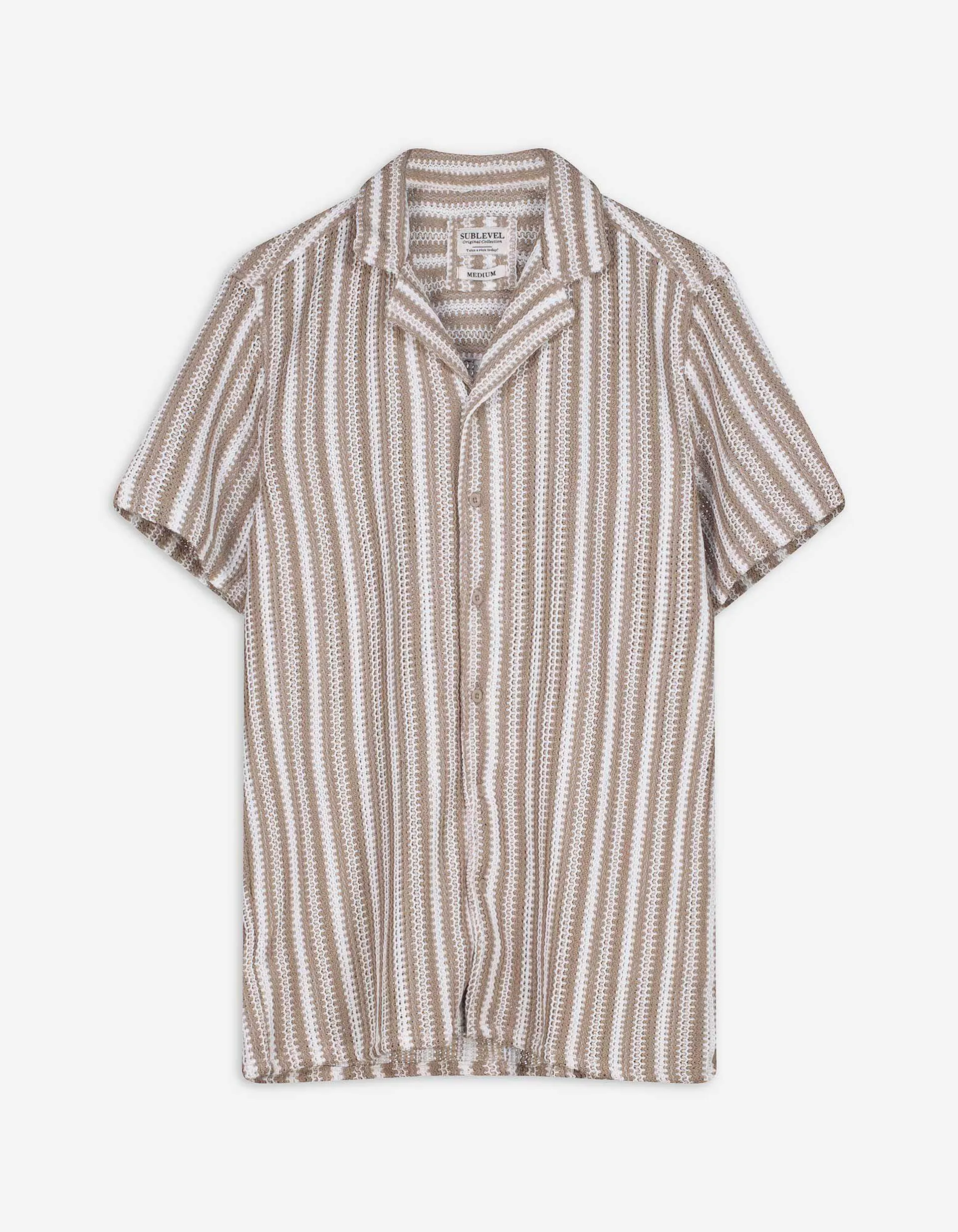 Camicia - Righe - beige