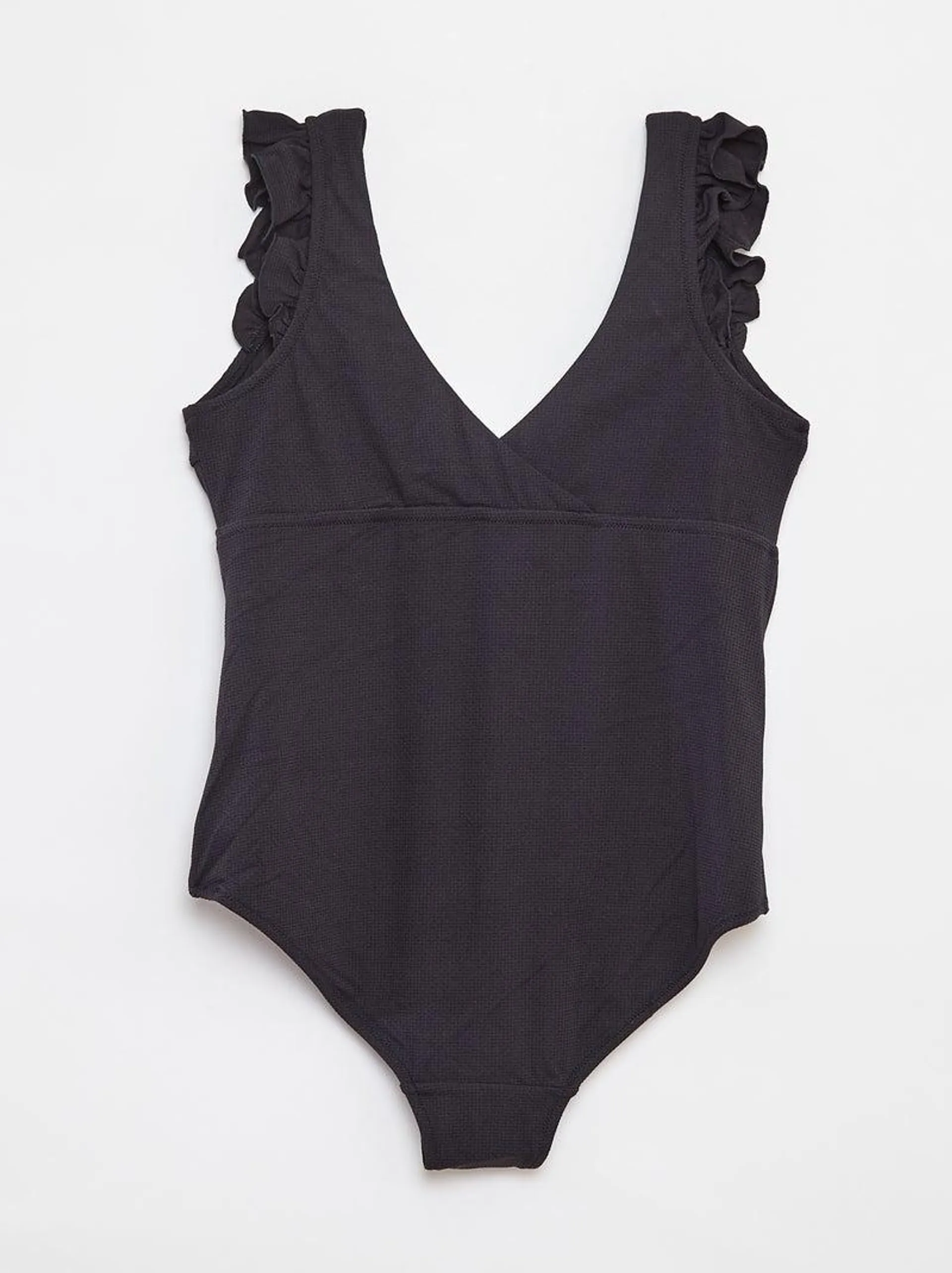 Costume intero con volant - nero